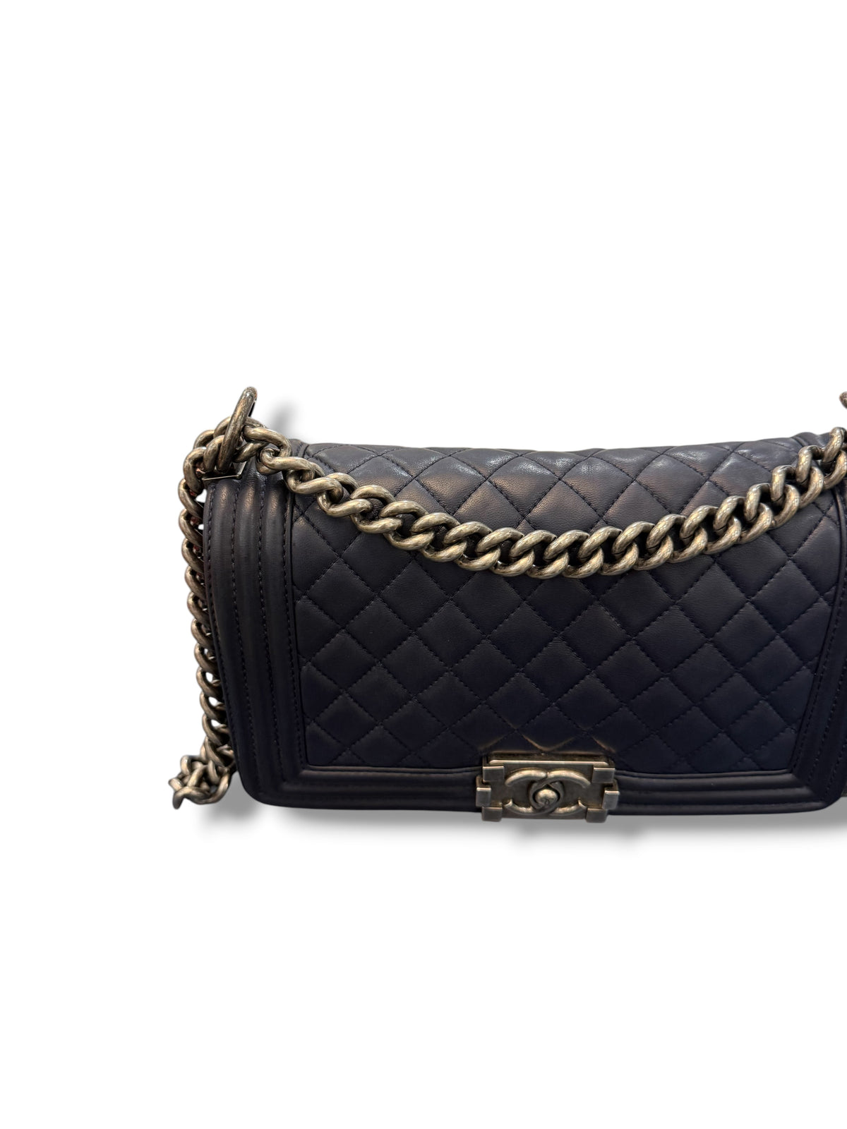 Chanel - Sac Classique Boy bleu marine