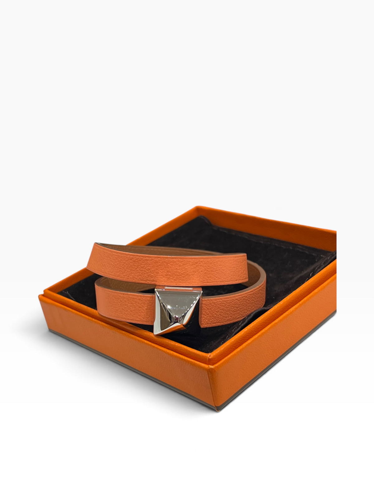 Hermès -Bracelet Medor double tour en cuir
