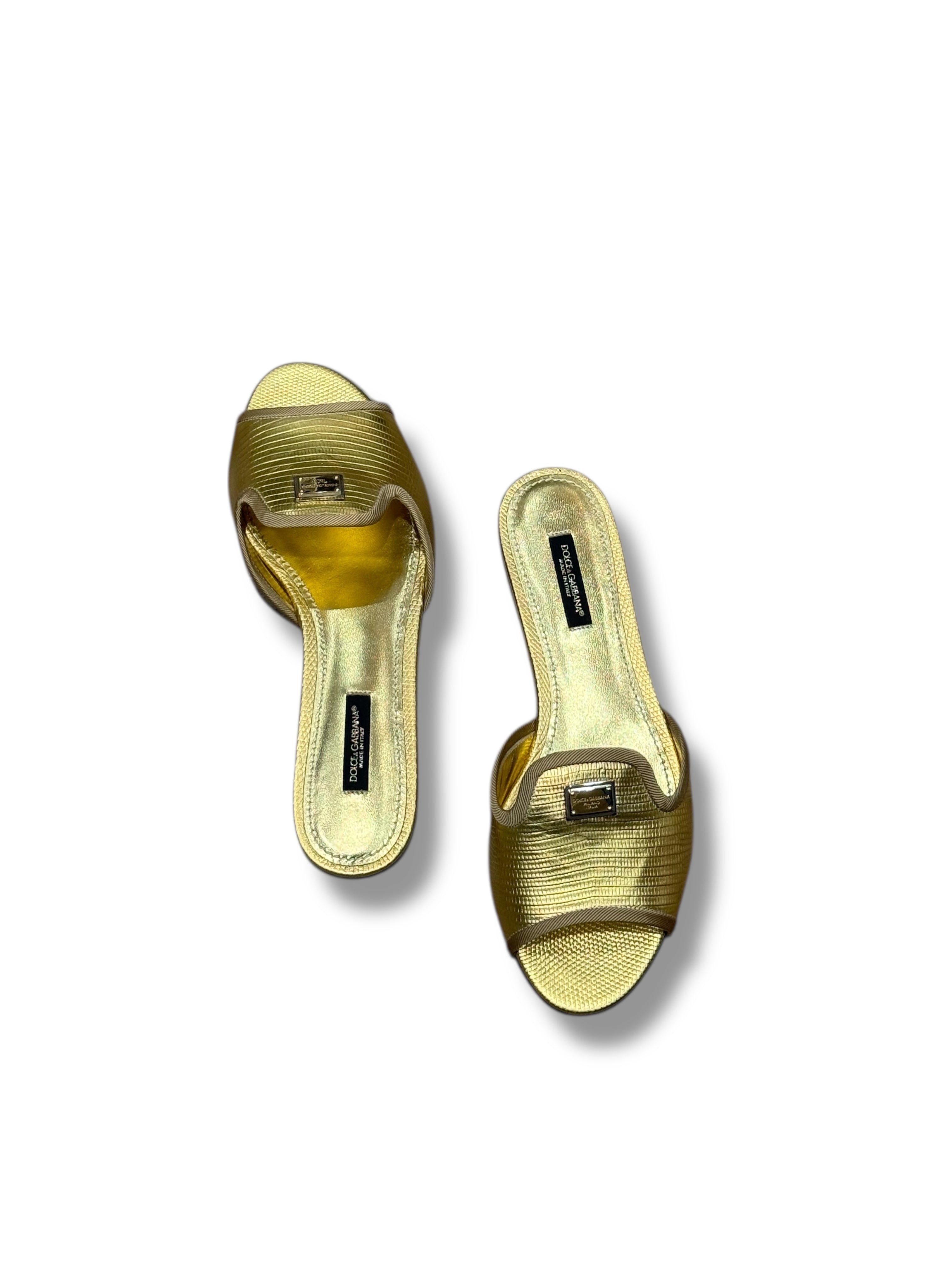 Dolce&Gabbana - Sandales Dorées T37