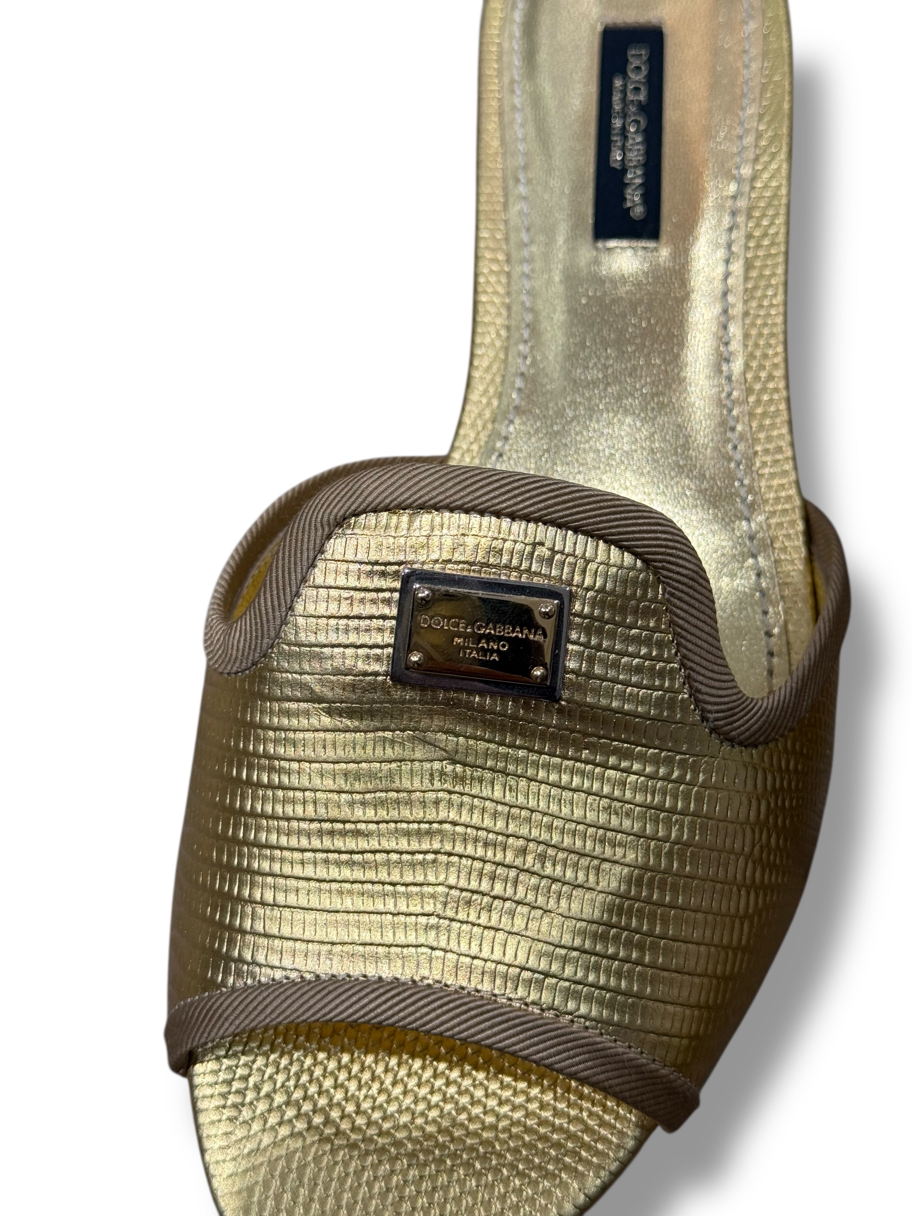 Dolce&Gabbana - Sandales Dorées T37