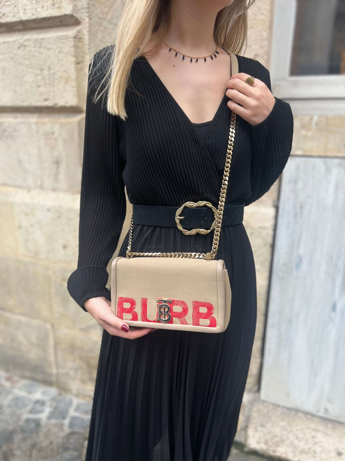 Burberry - Sac Lola Honey Red