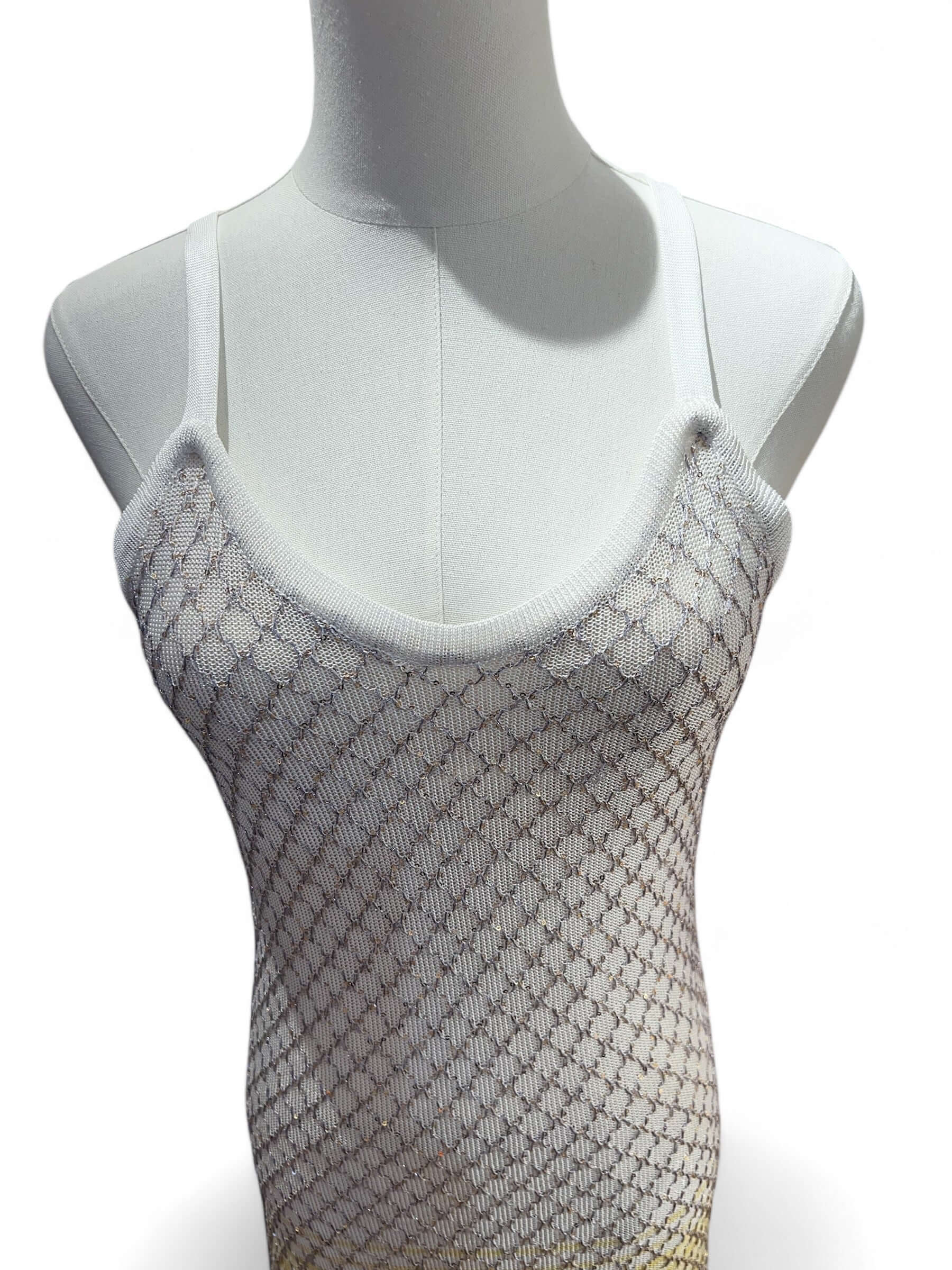 미소니 - 화이트 롱 드레스 T42