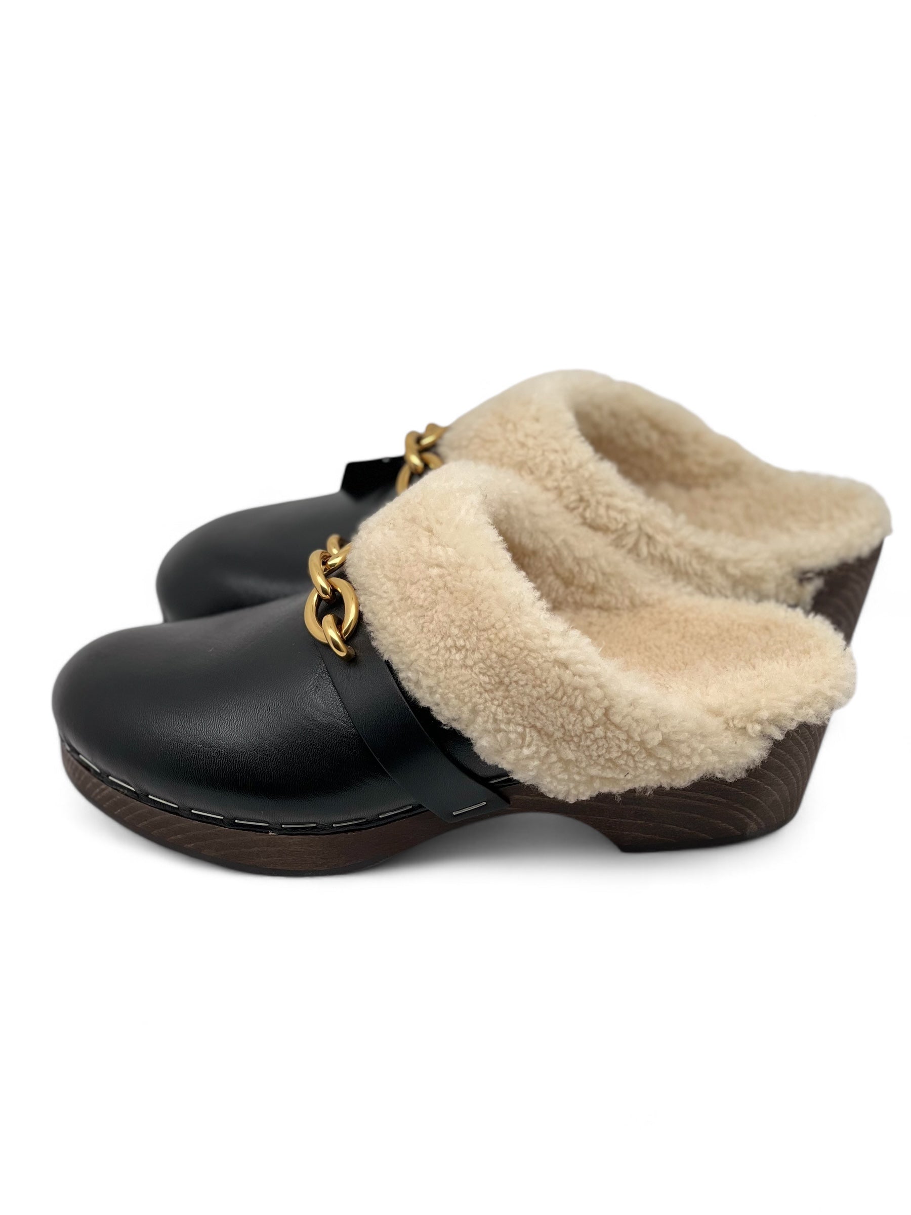 Saint Laurent - Pelzclogs T42