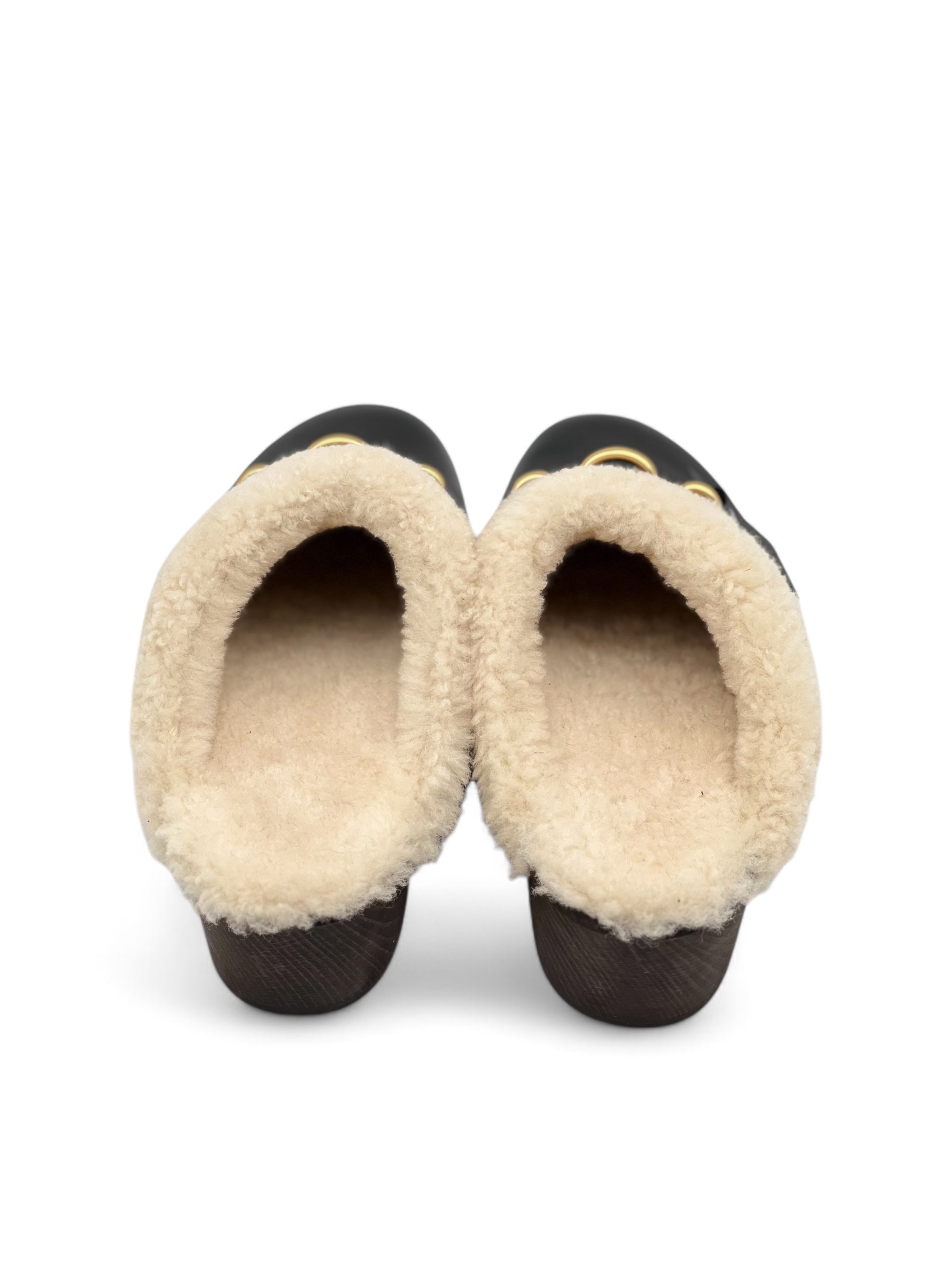 Saint Laurent - Pelzclogs T42