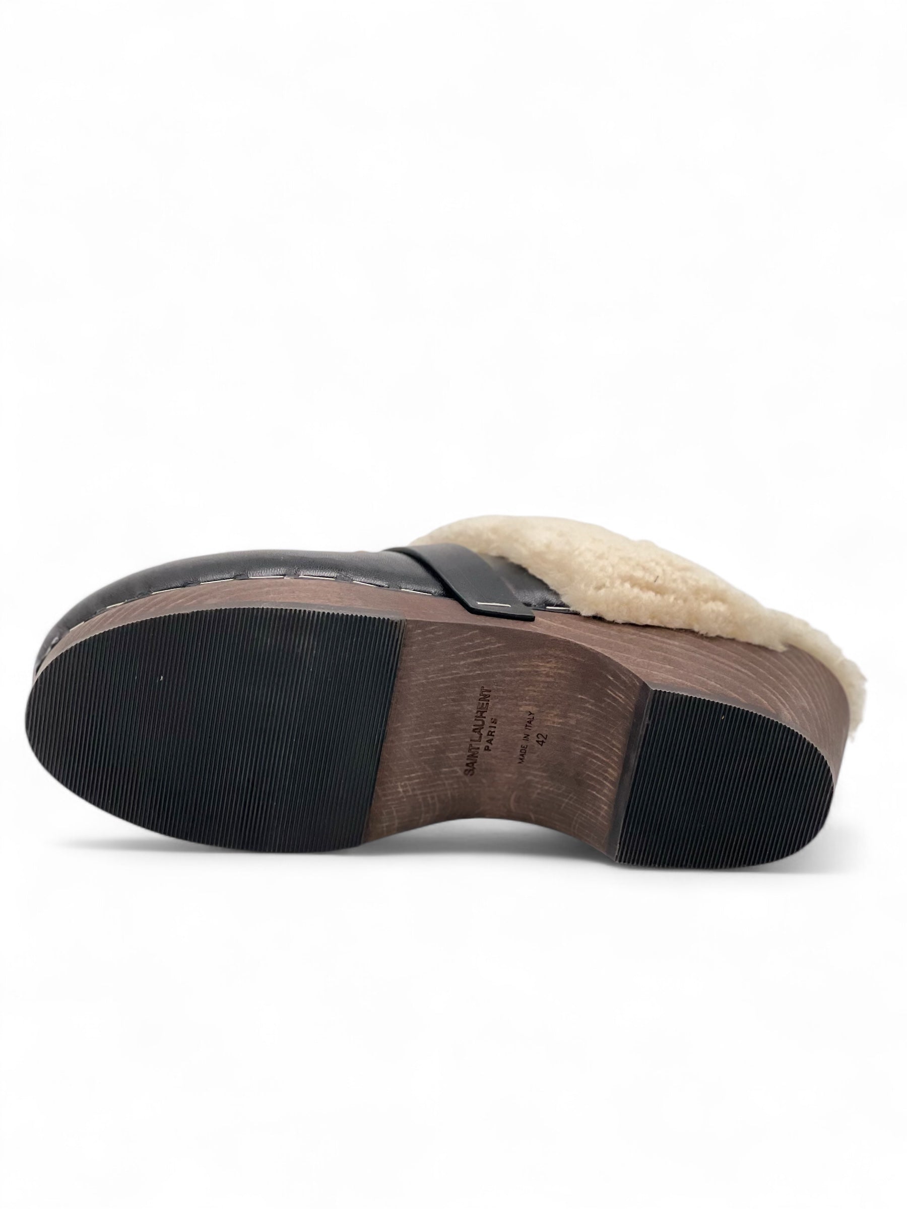 Saint Laurent - Pelzclogs T42