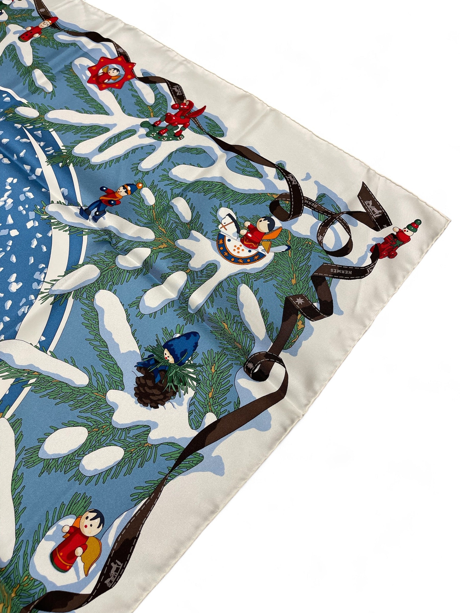 Hermès - 90cm Scarf "Christmas at 24 Faubourg"