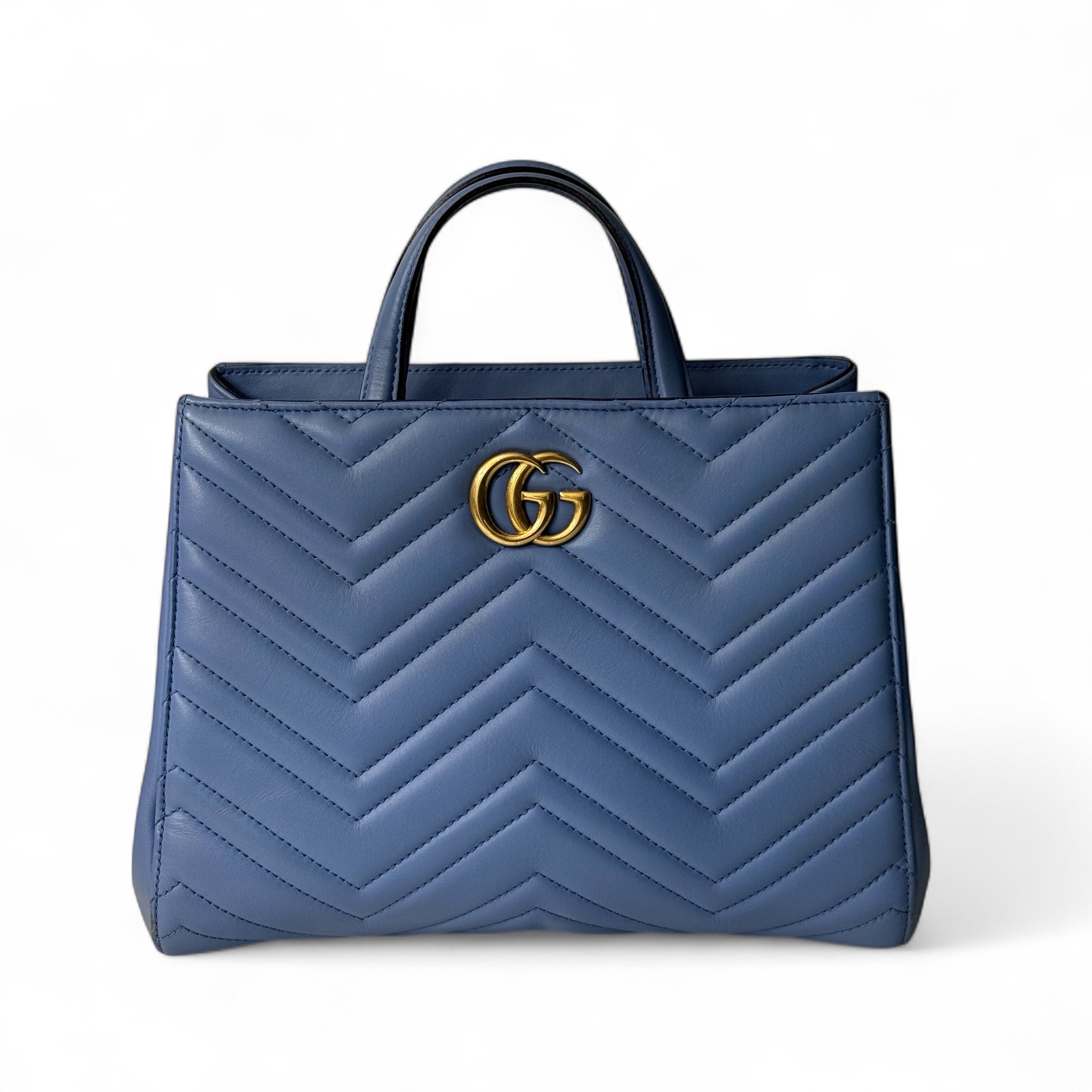 Gucci - Sac à main Marmont bleu