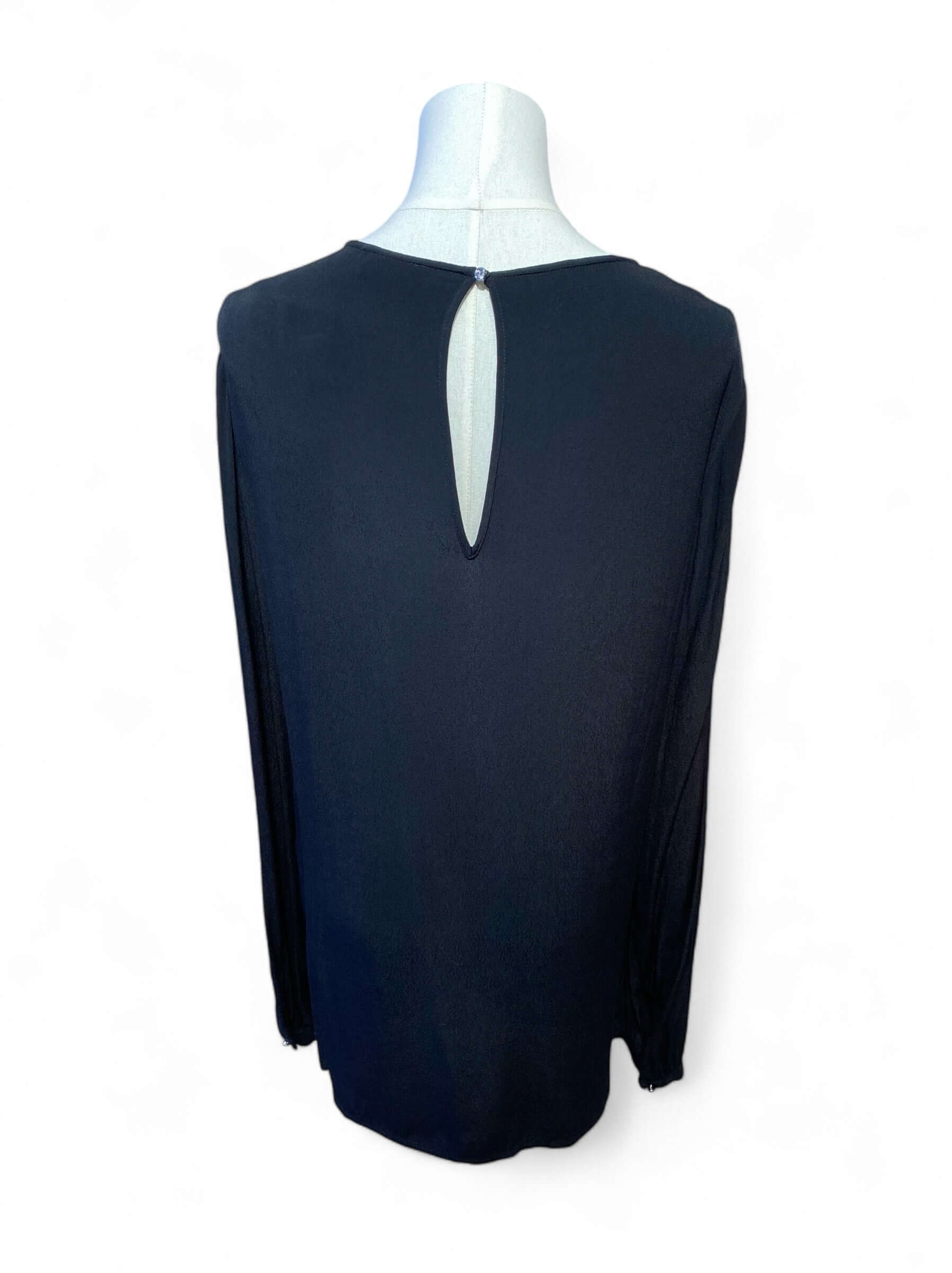 Armani Jeans - Blouse noire manches longue T42