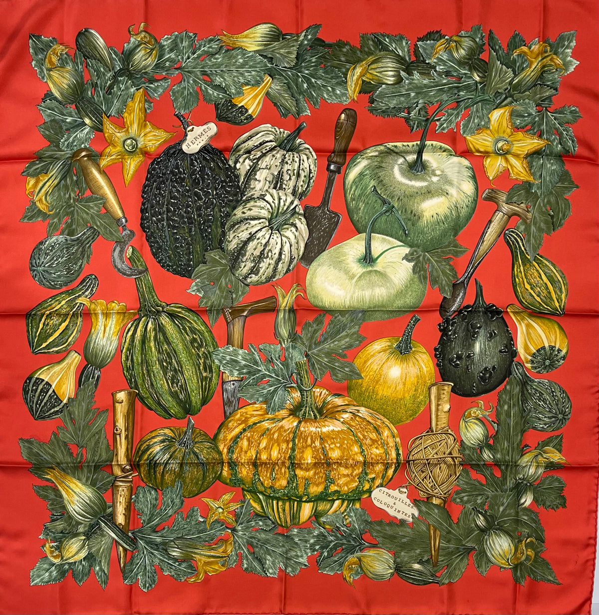 Hermès - Carré 90 « Citrouilles & coloquintes »