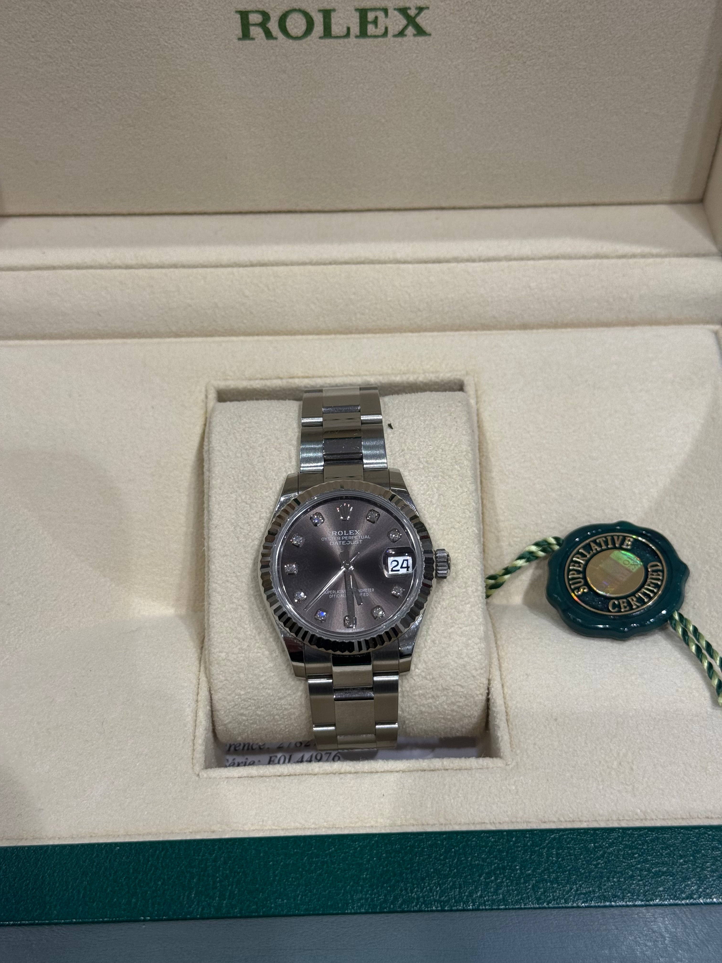 Rolex - Montre Datejust 31 mm diamants et Oyster