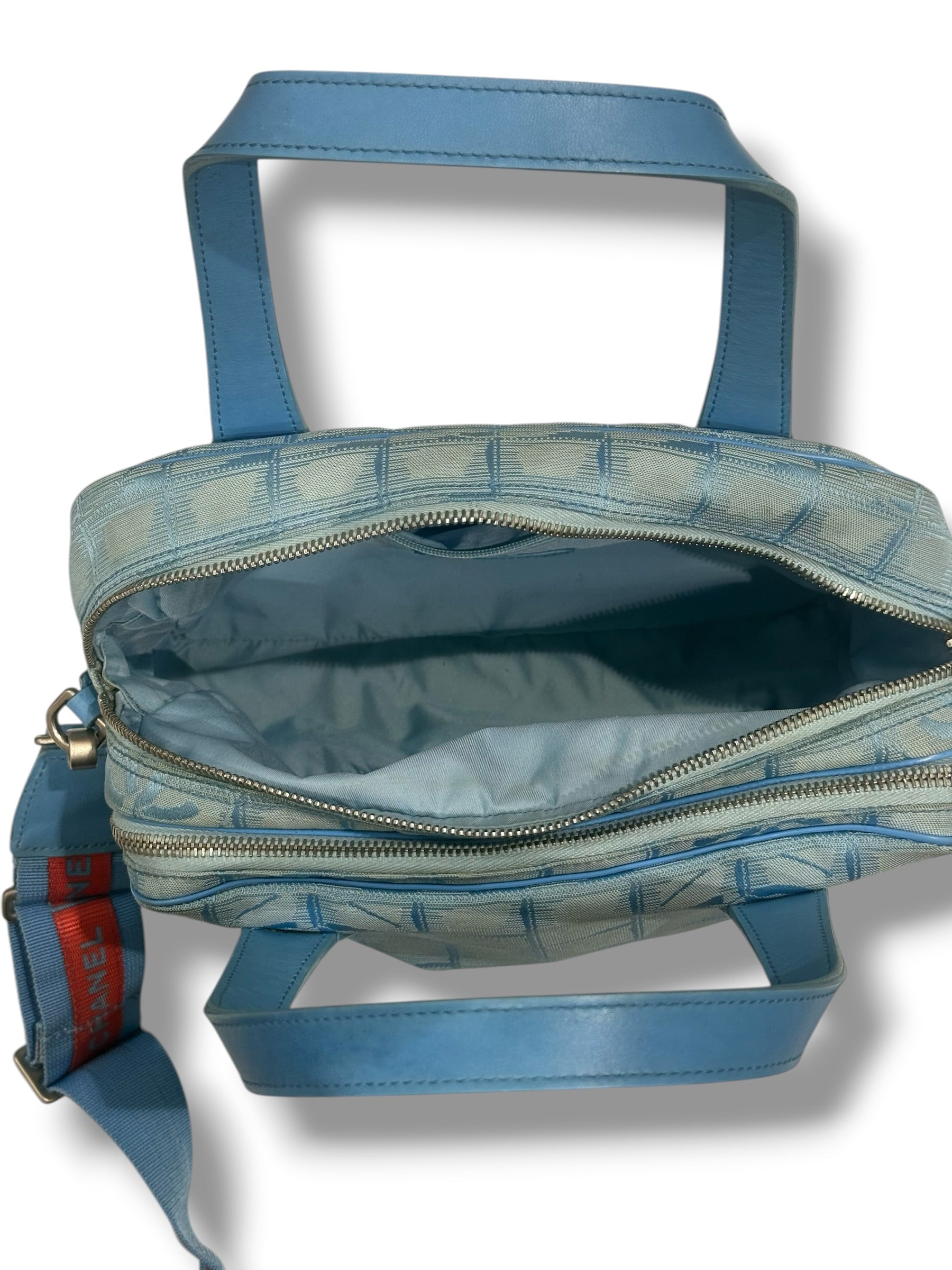 Chanel - Sac Toile bowling bleu