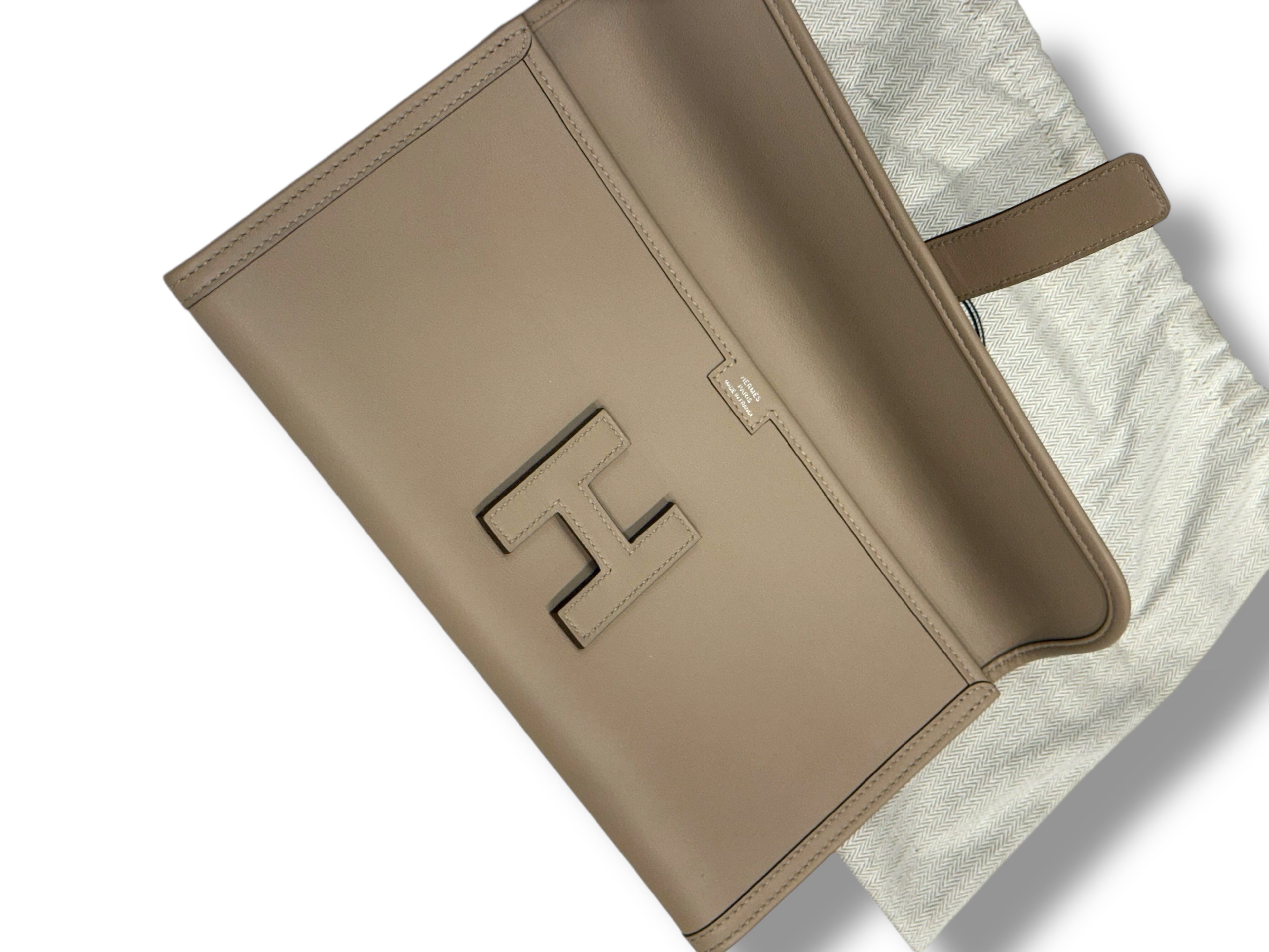 Hermès - Pochette Jige Élan 29 beige