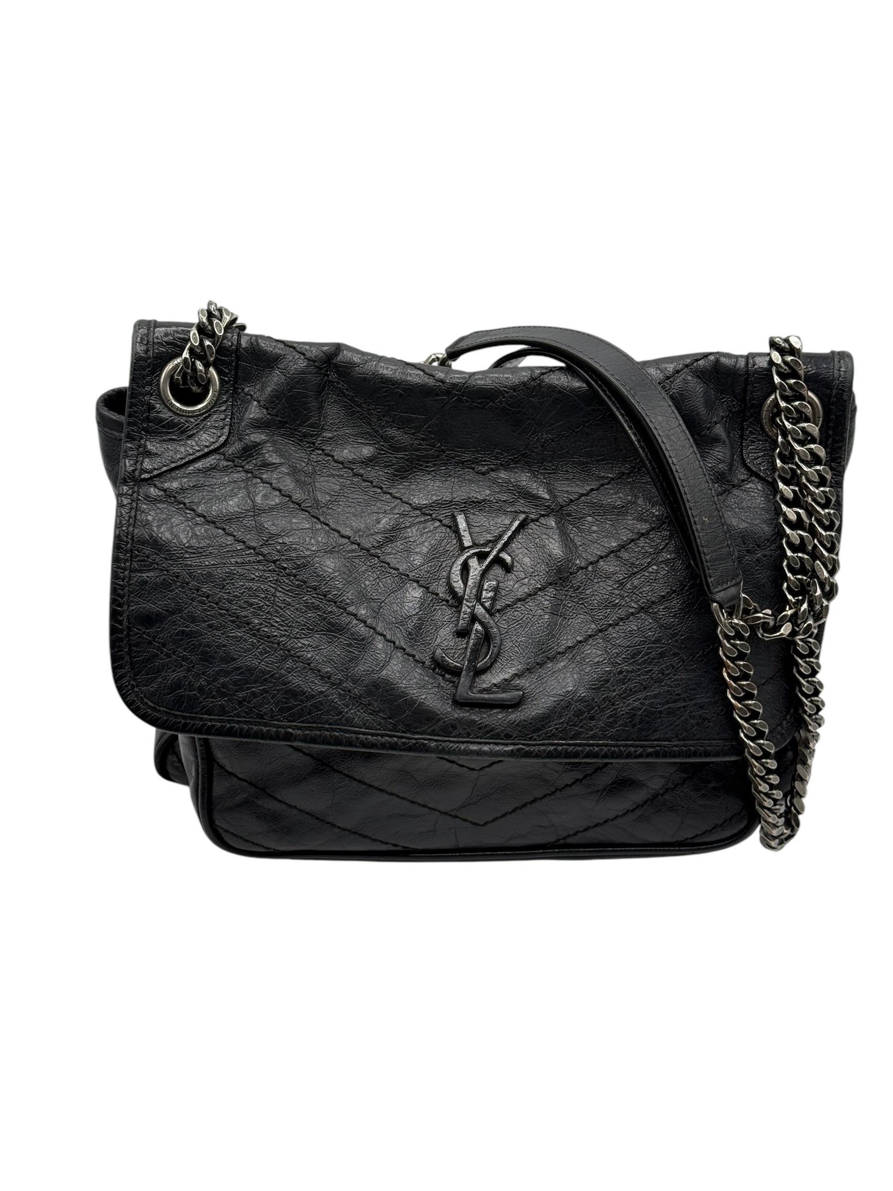 Saint Laurent - Sac Nikki cuir noir All black
