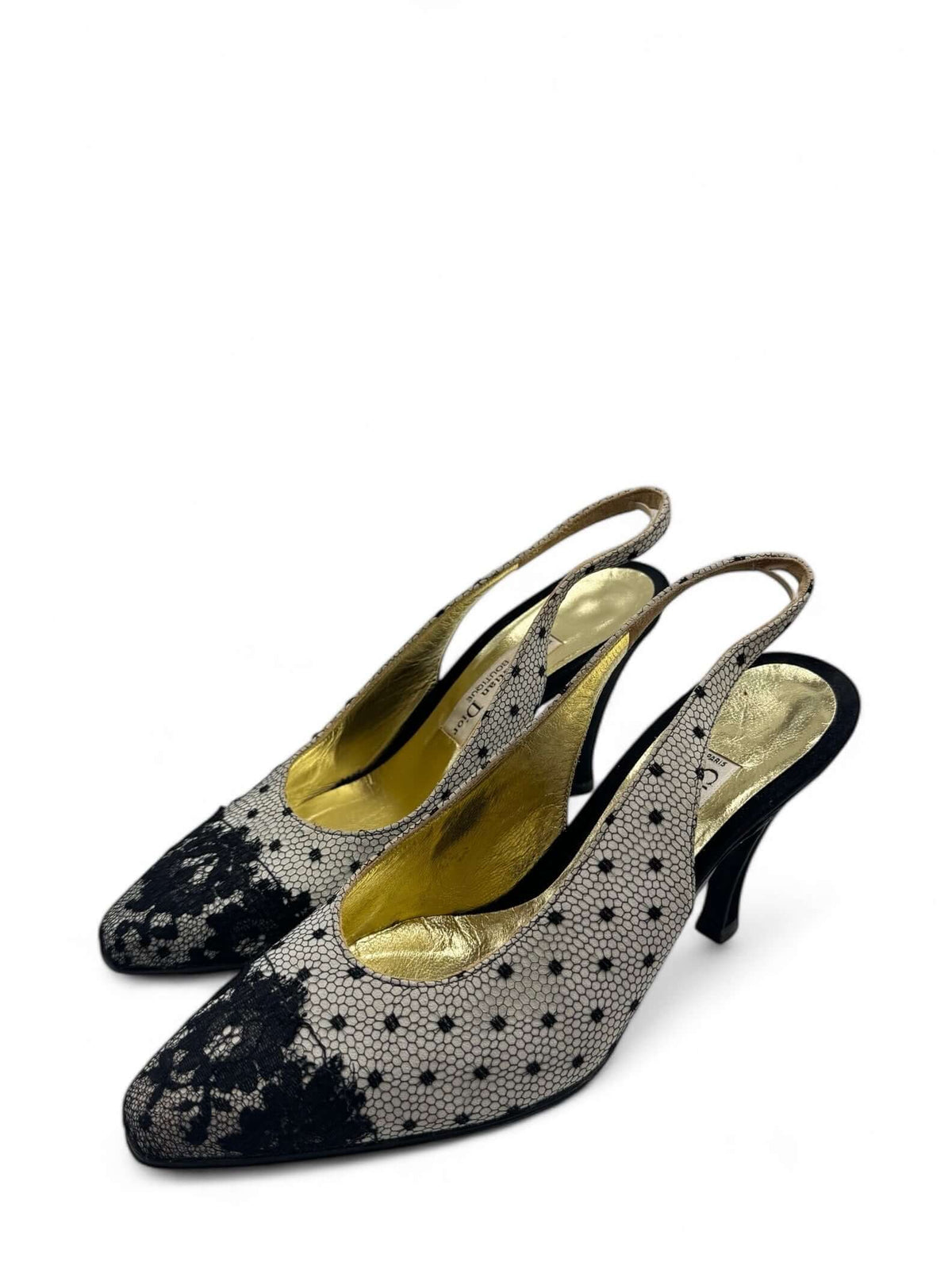 Christian Dior - Tacco nero in pizzo T35