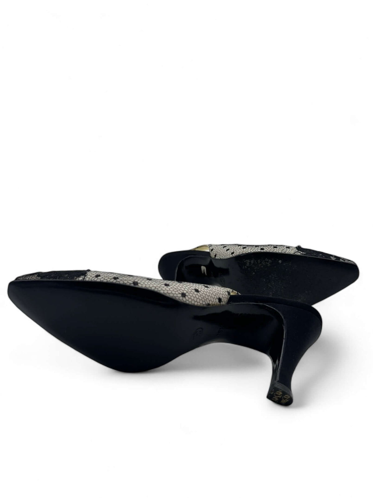 Christian Dior - Tacco nero in pizzo T35