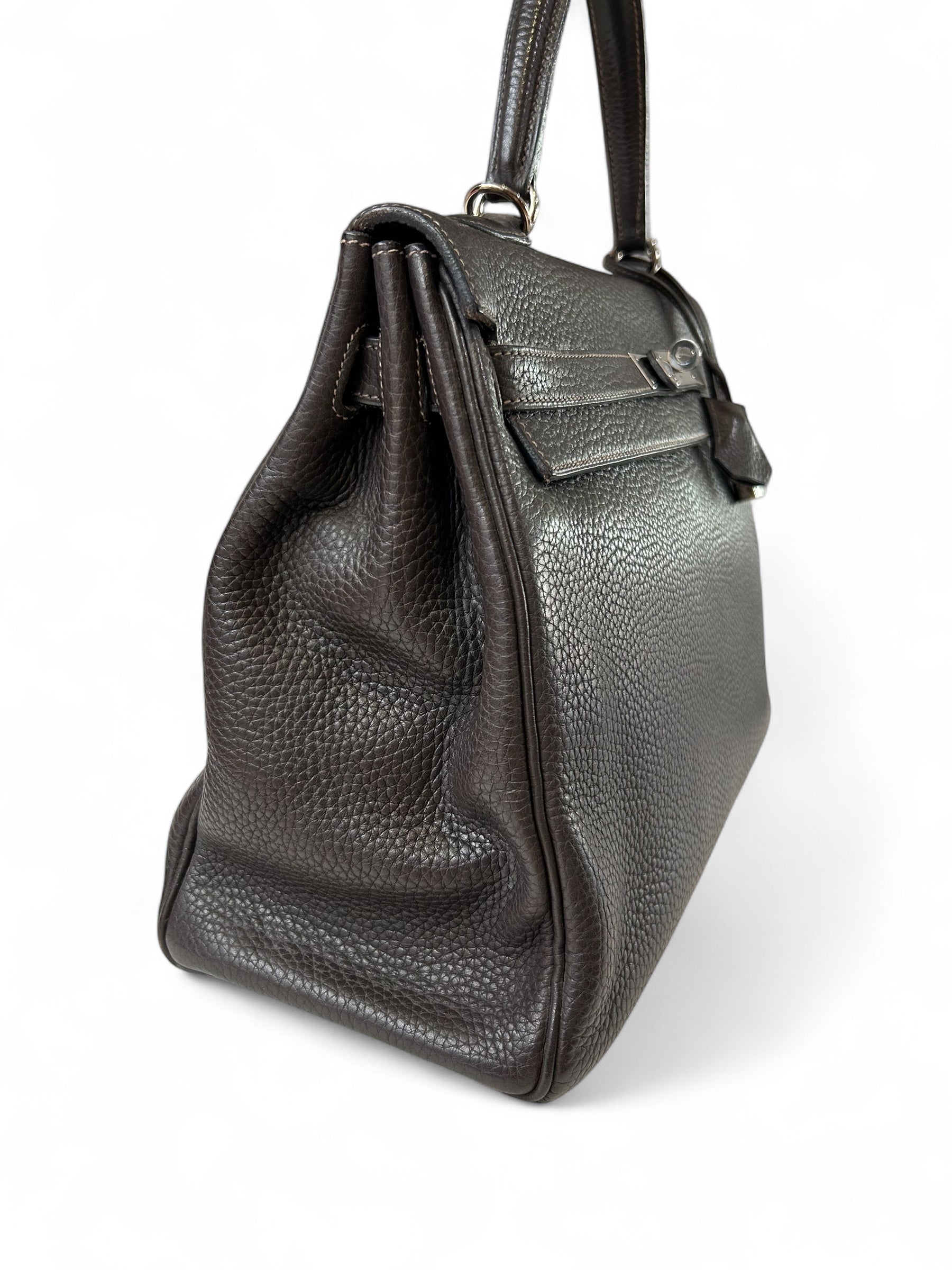 Hermès - Sac Kelly 35 Gris Éléphant