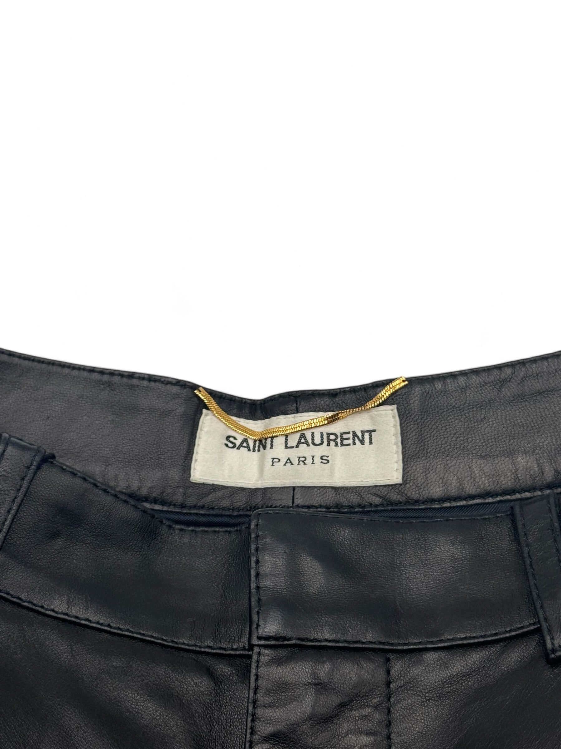 Saint Laurent - Short en cuir T36