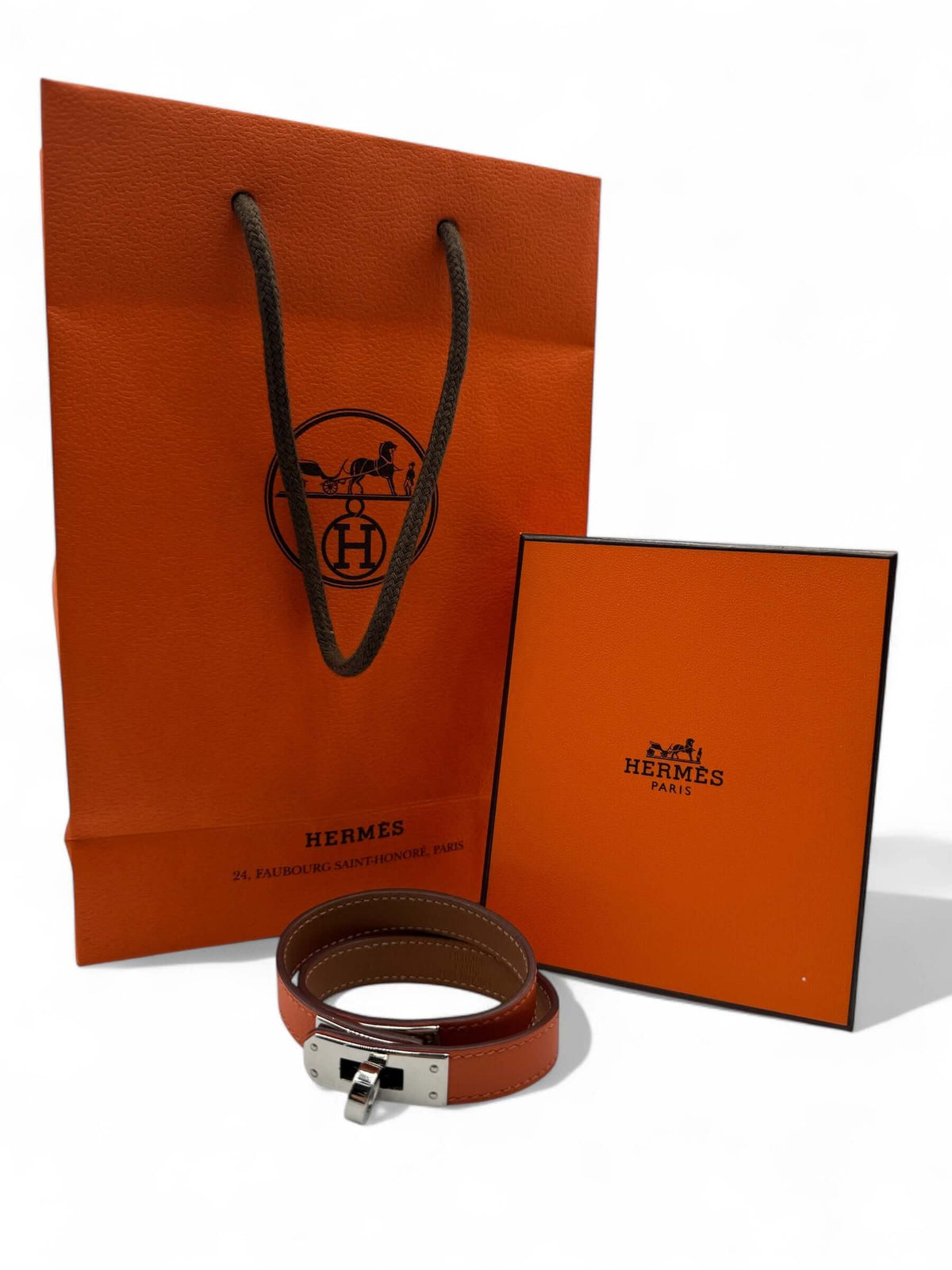 Hermès - Armband Kelly double orange T2
