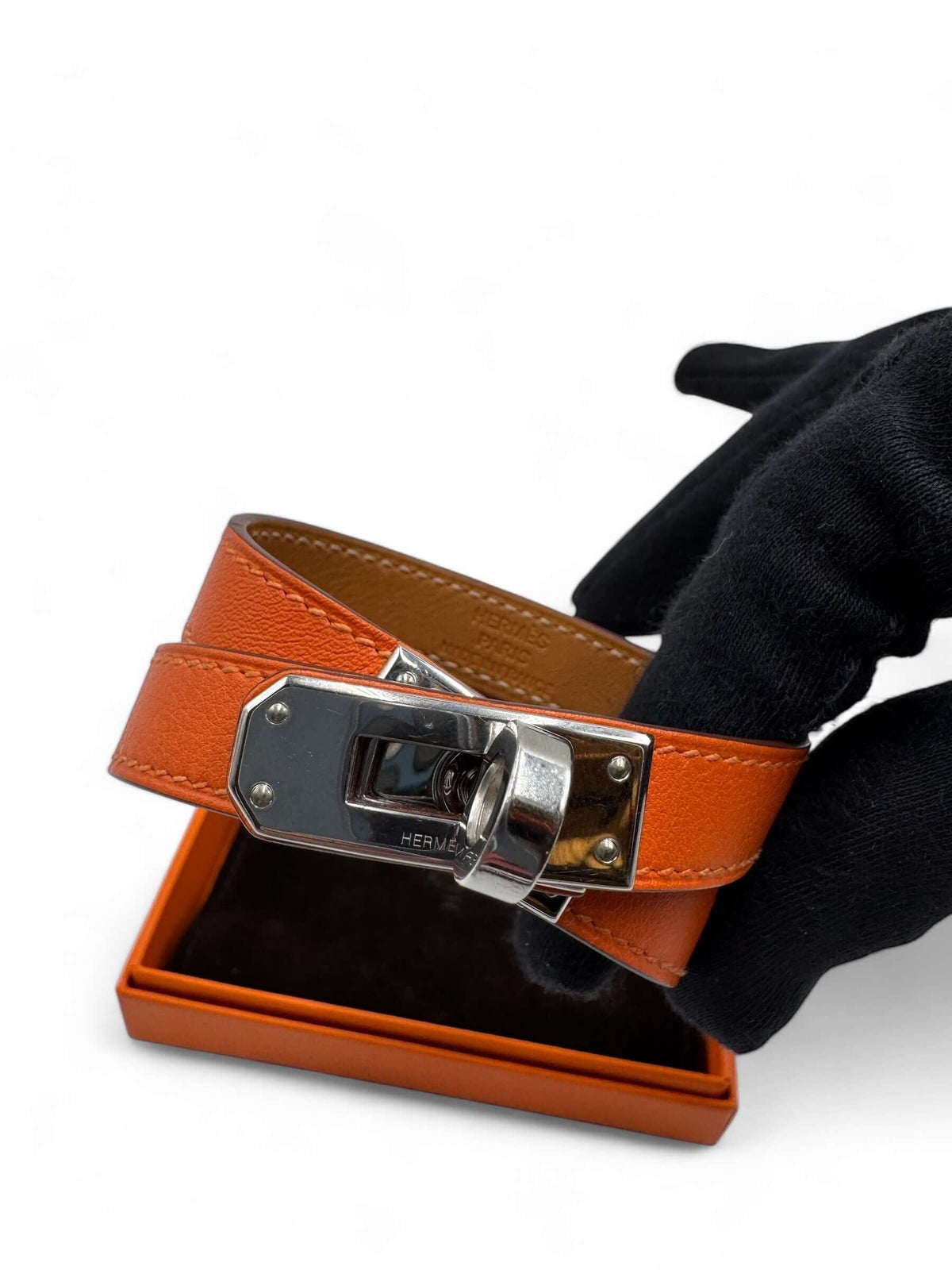 Hermès - Armband Kelly double orange T2