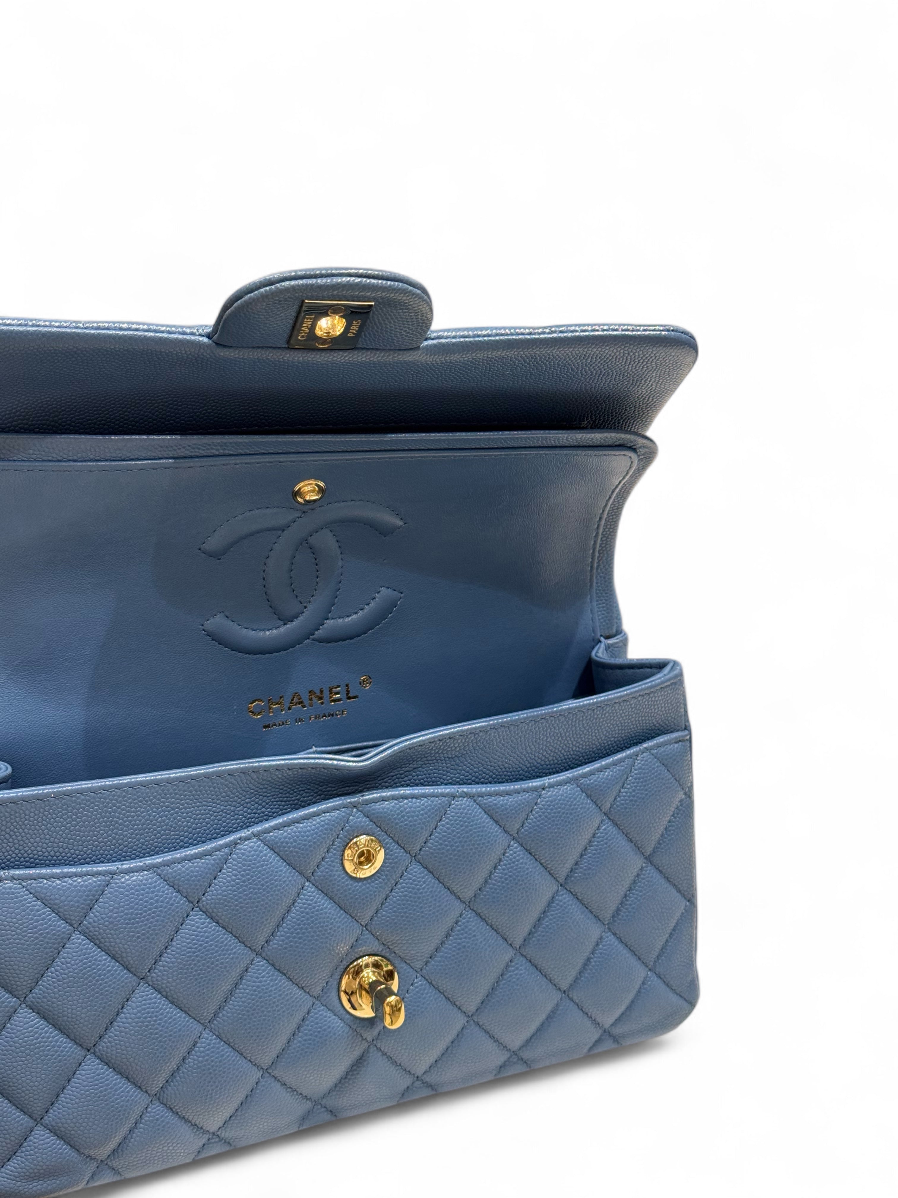 Chanel - Sac timeless small classique 23 bleu