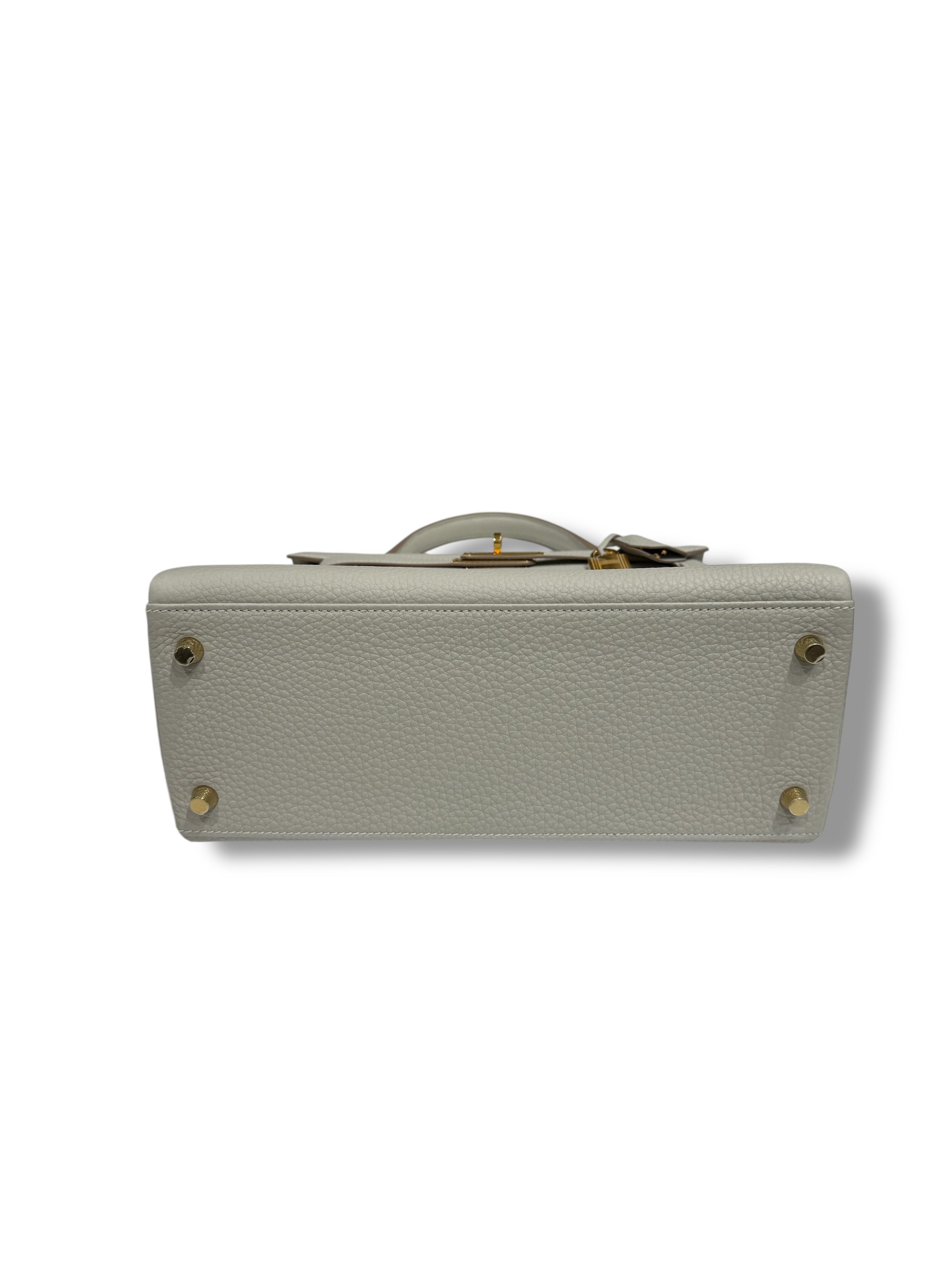 Hermès - Sac Kelly 28 Gris perle GHW