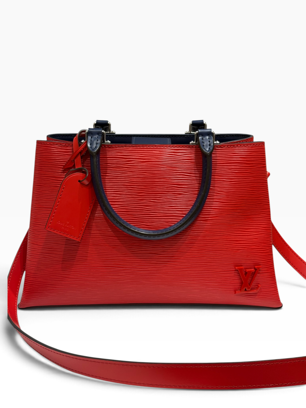 Louis Vuitton - Sac Kleber en cuir épi Rouge et Bleu