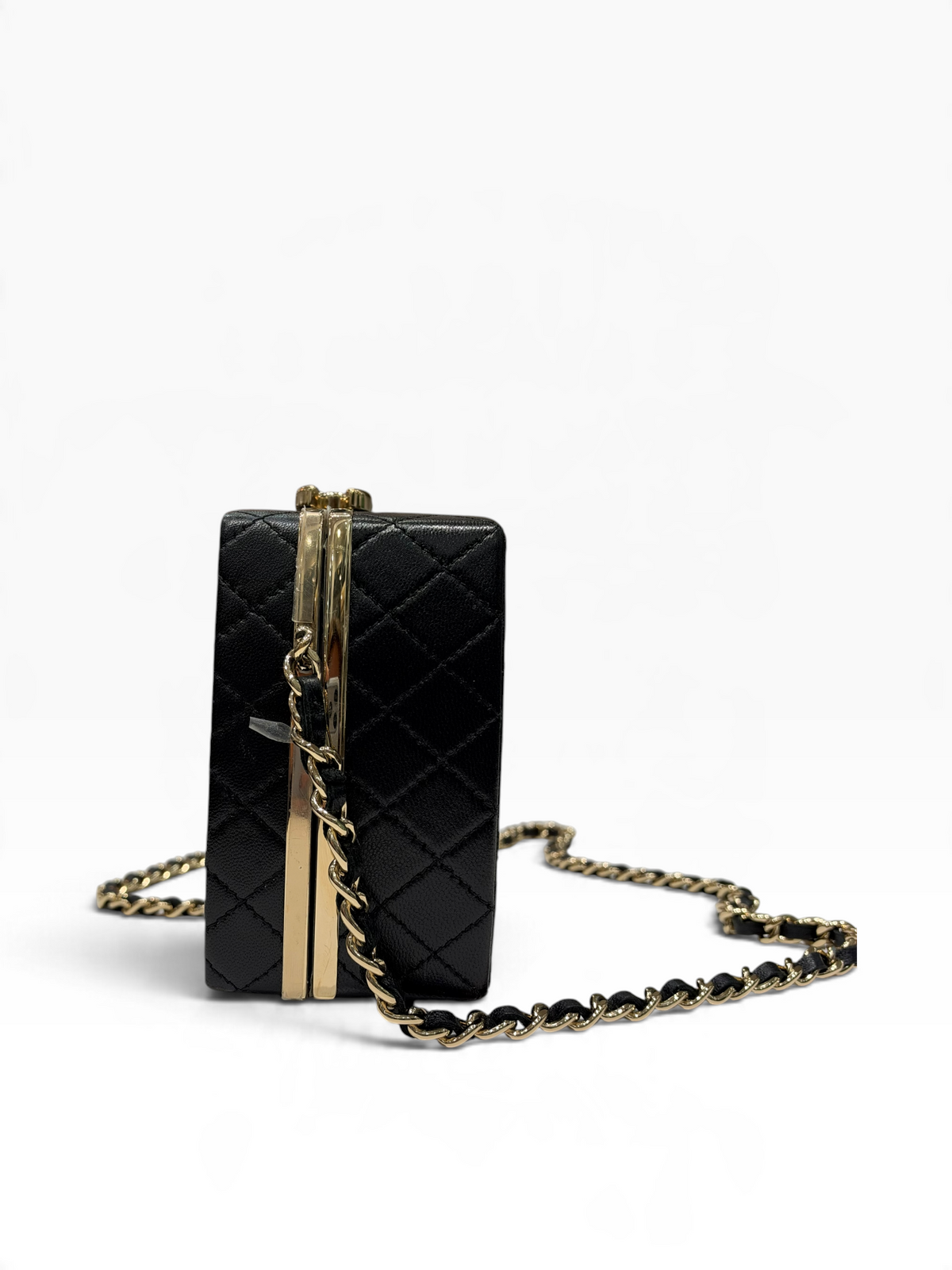 Chanel - Sac Minaudière boite maquillage cuir noir