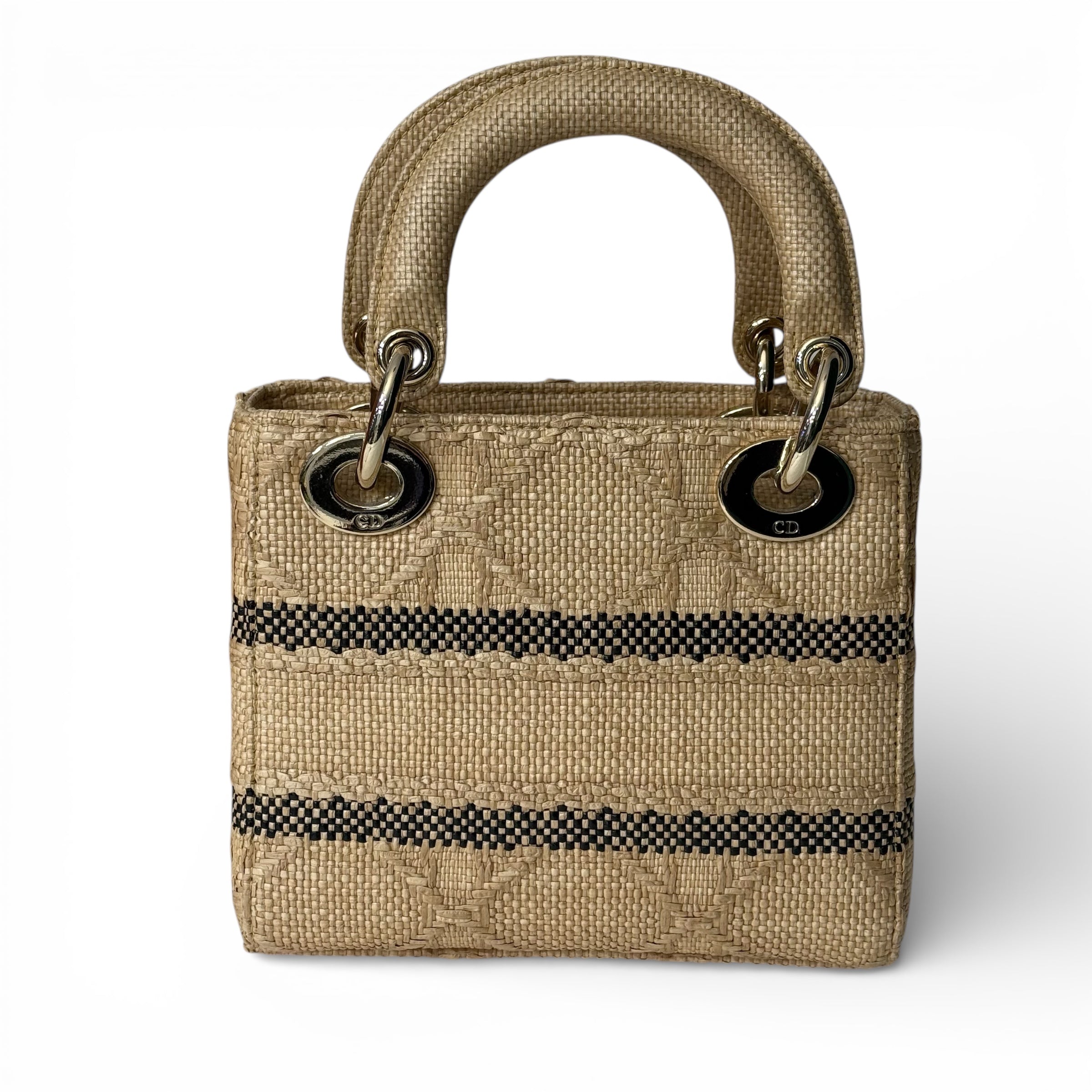 Dior - Sac Mini Lady Dior raphia