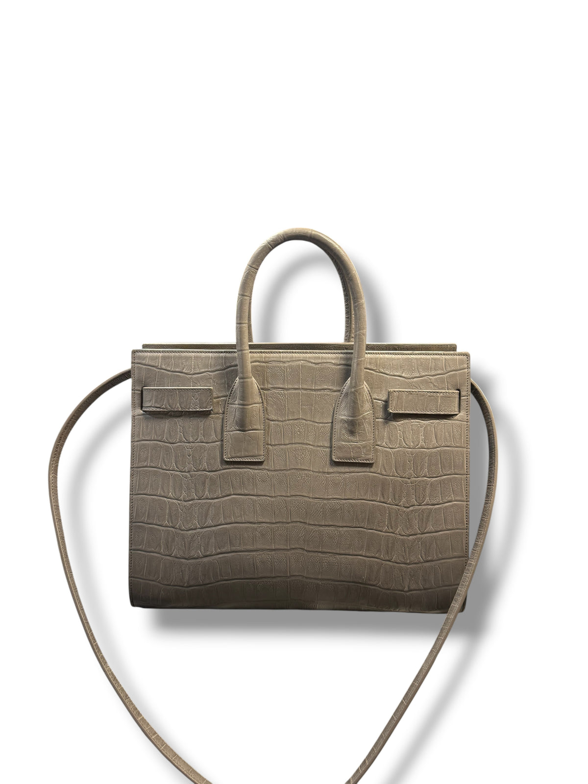 Saint Laurent - Sac De Jour Medium embossée croco gris