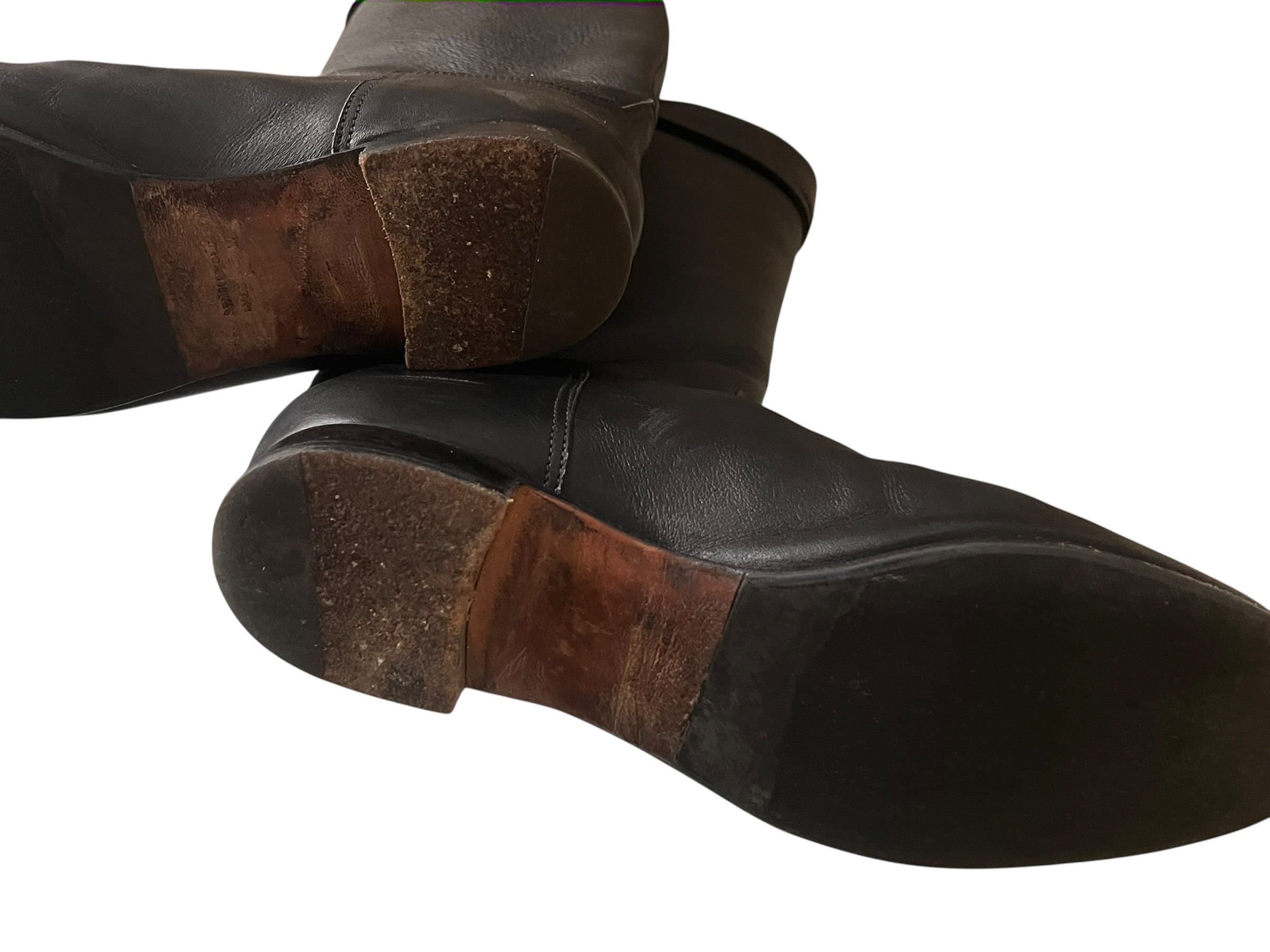 Hermès - bottes jumping cuir noir