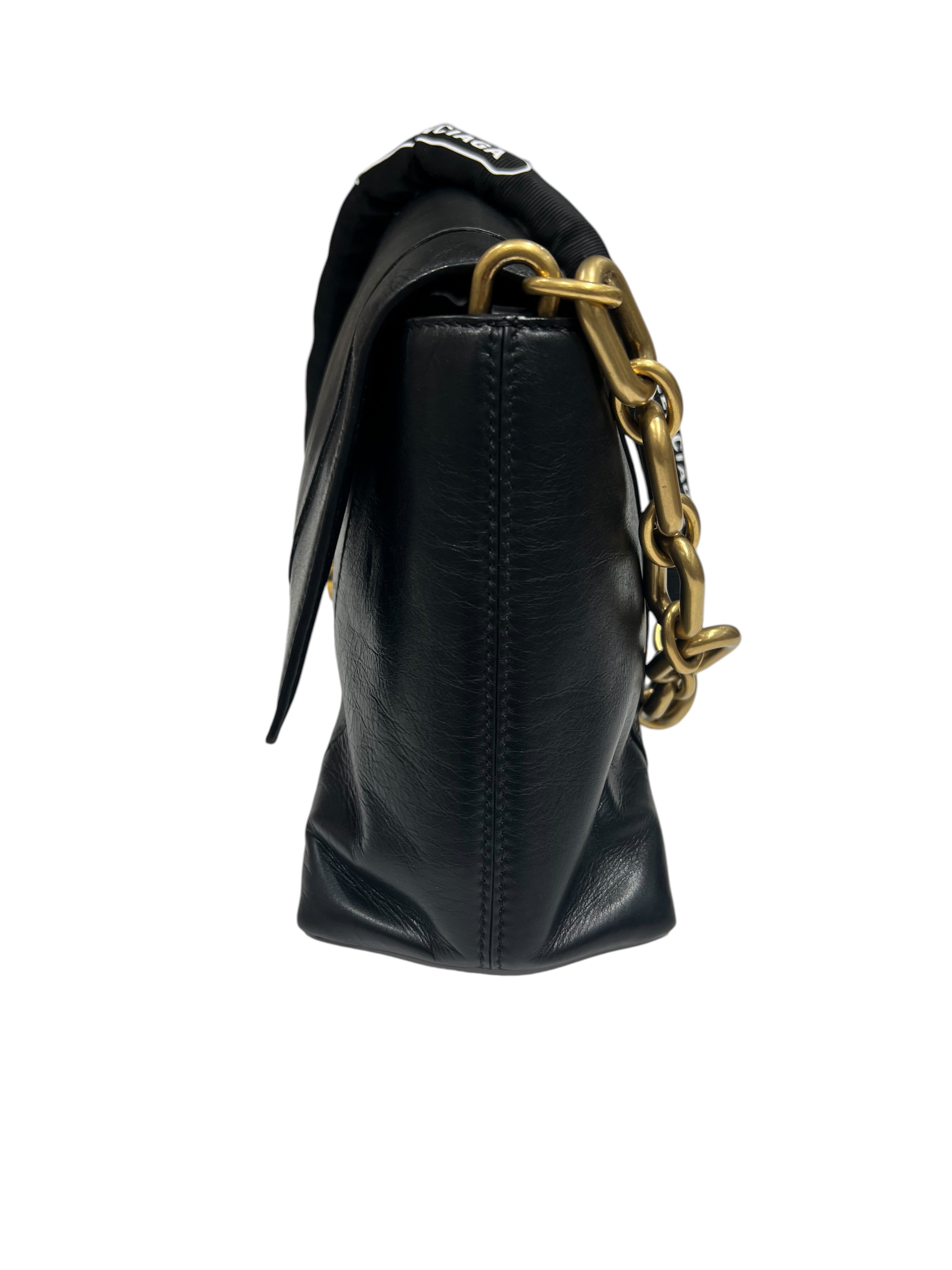 Balenciaga : downtown cuir noir