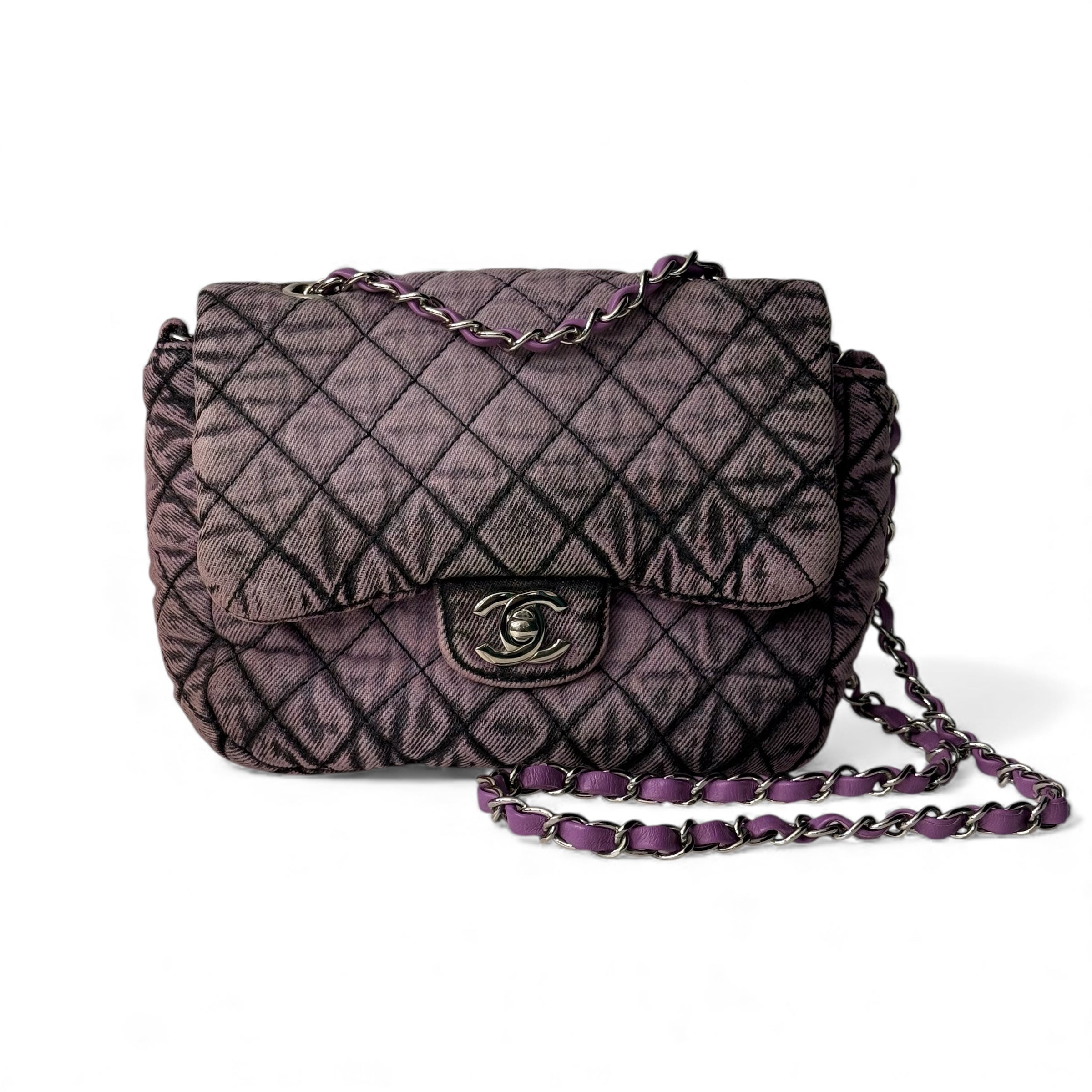 Chanel - Sac bandoulière denim violet