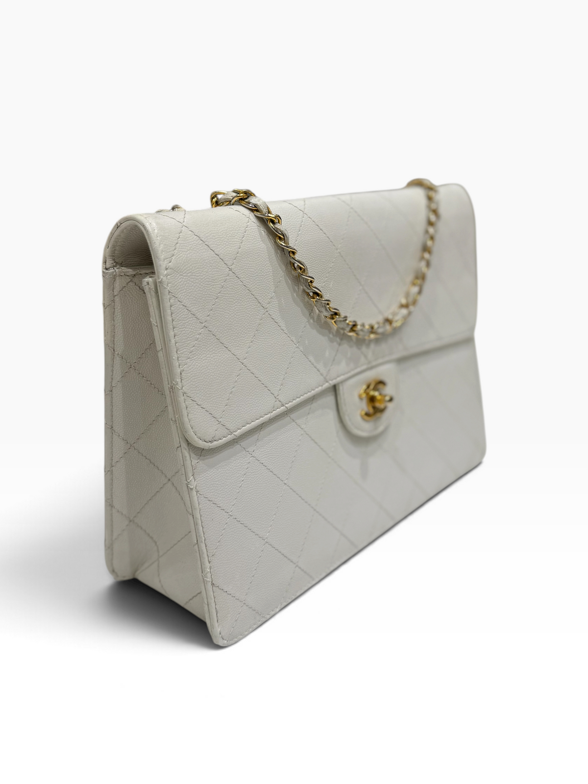 Chanel - Sac Timeless square blanc