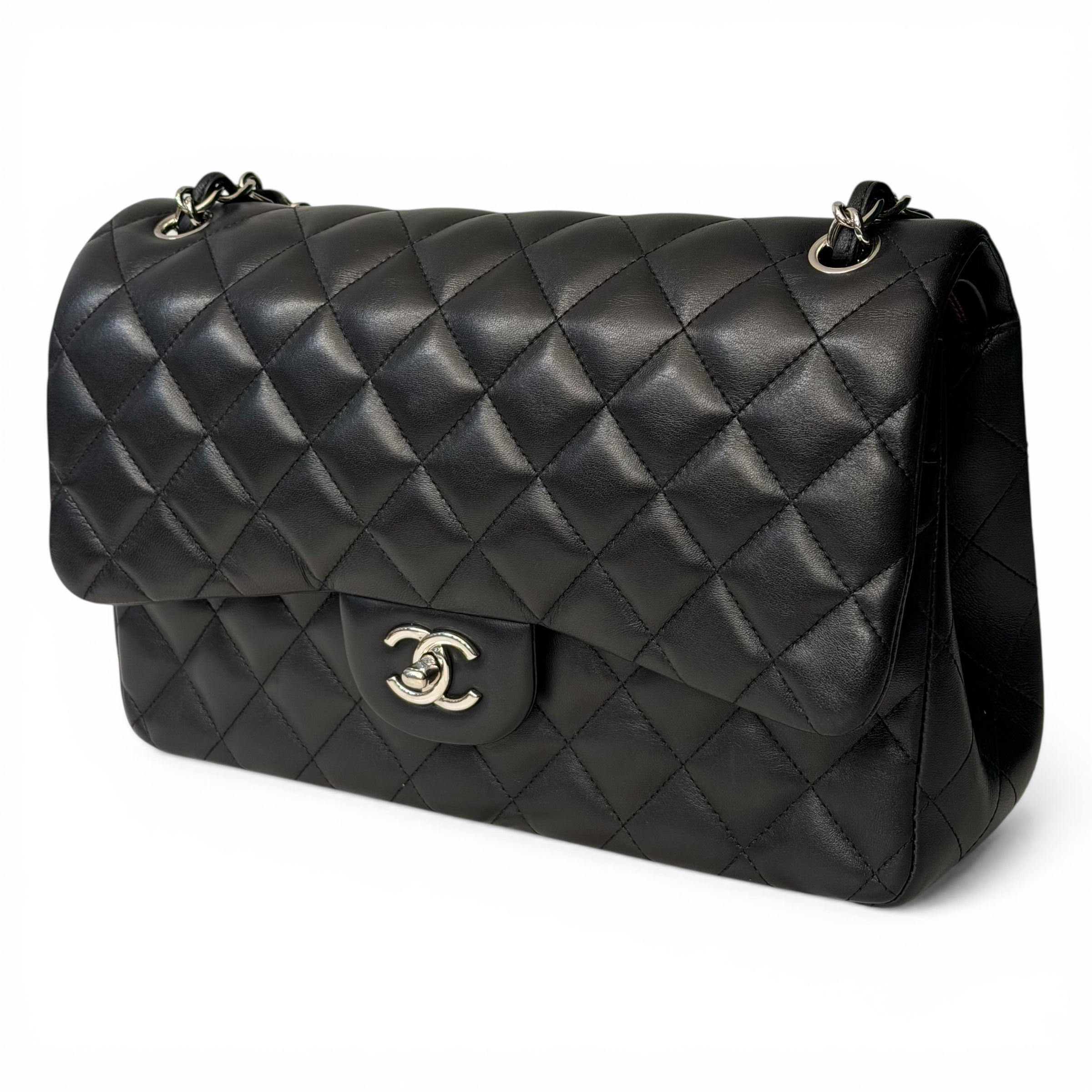 Chanel - Sac Jumbo Noir Cuir d’agneau | Les Folies d’Eugénie