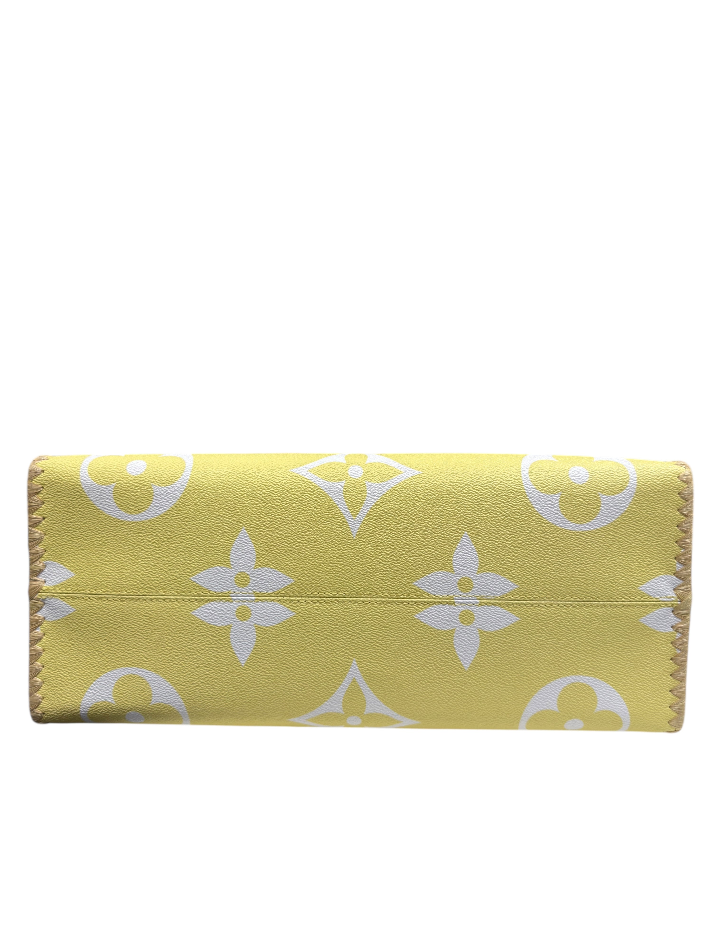 Louis Vuitton - Tasche On The Go GM Cannes-Ausgabe aus Monogramm-Leinen in Rosa- und Gelbverlauf