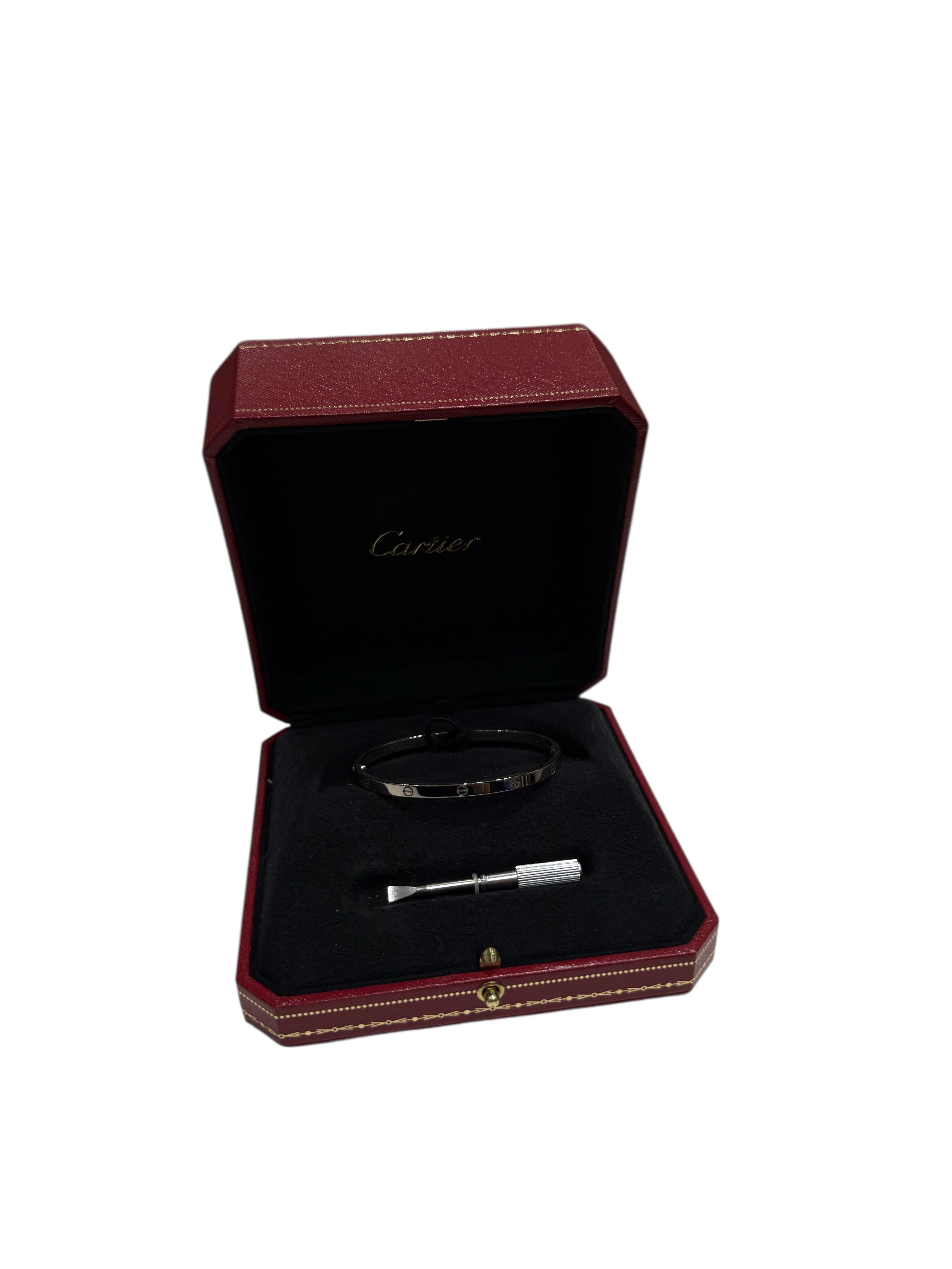 Cartier - Bracelet Love PM or blanc T17