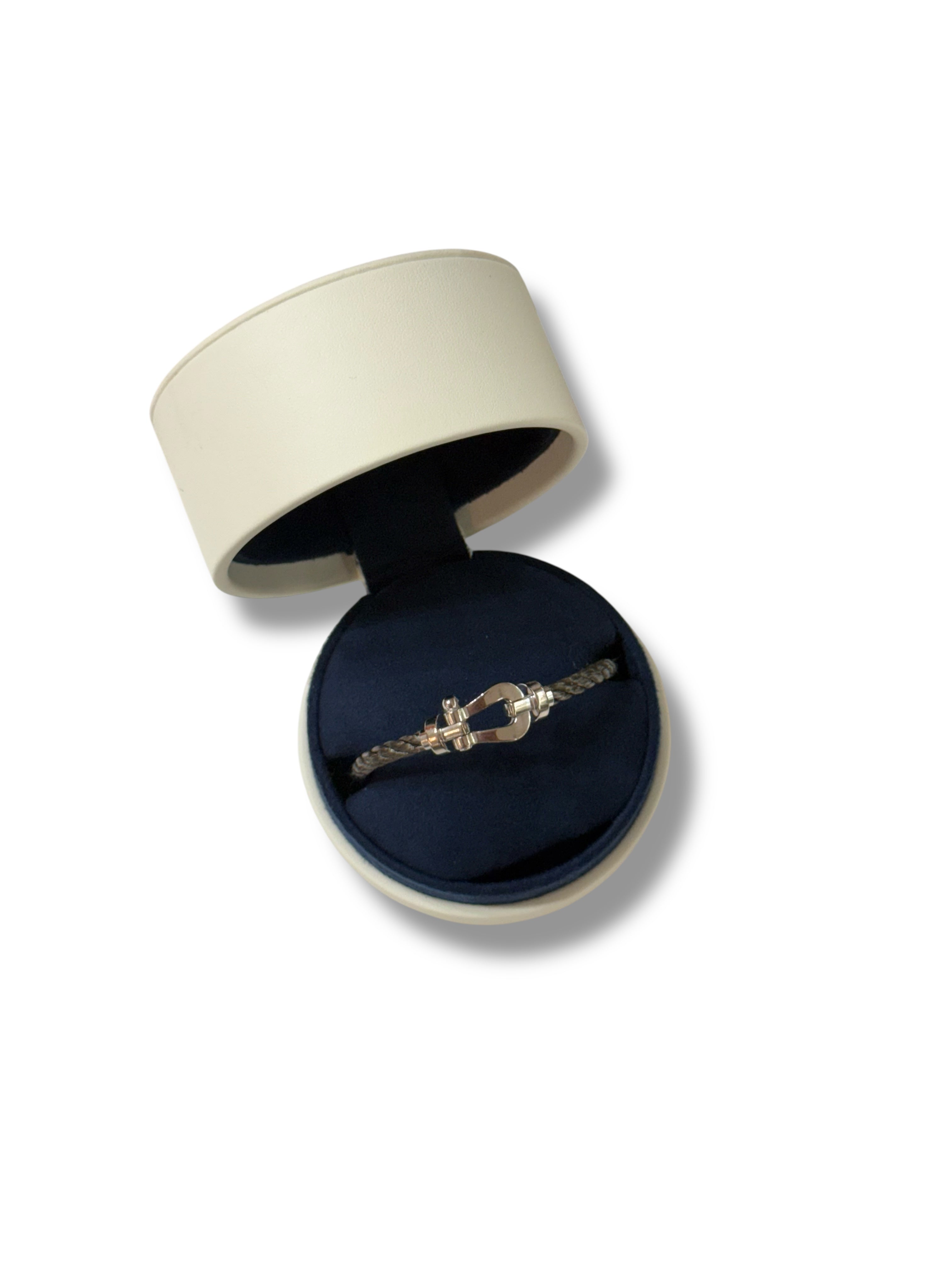 Fred - Bracelet Force 10 GM or blanc avec 3 câbles interchangeables