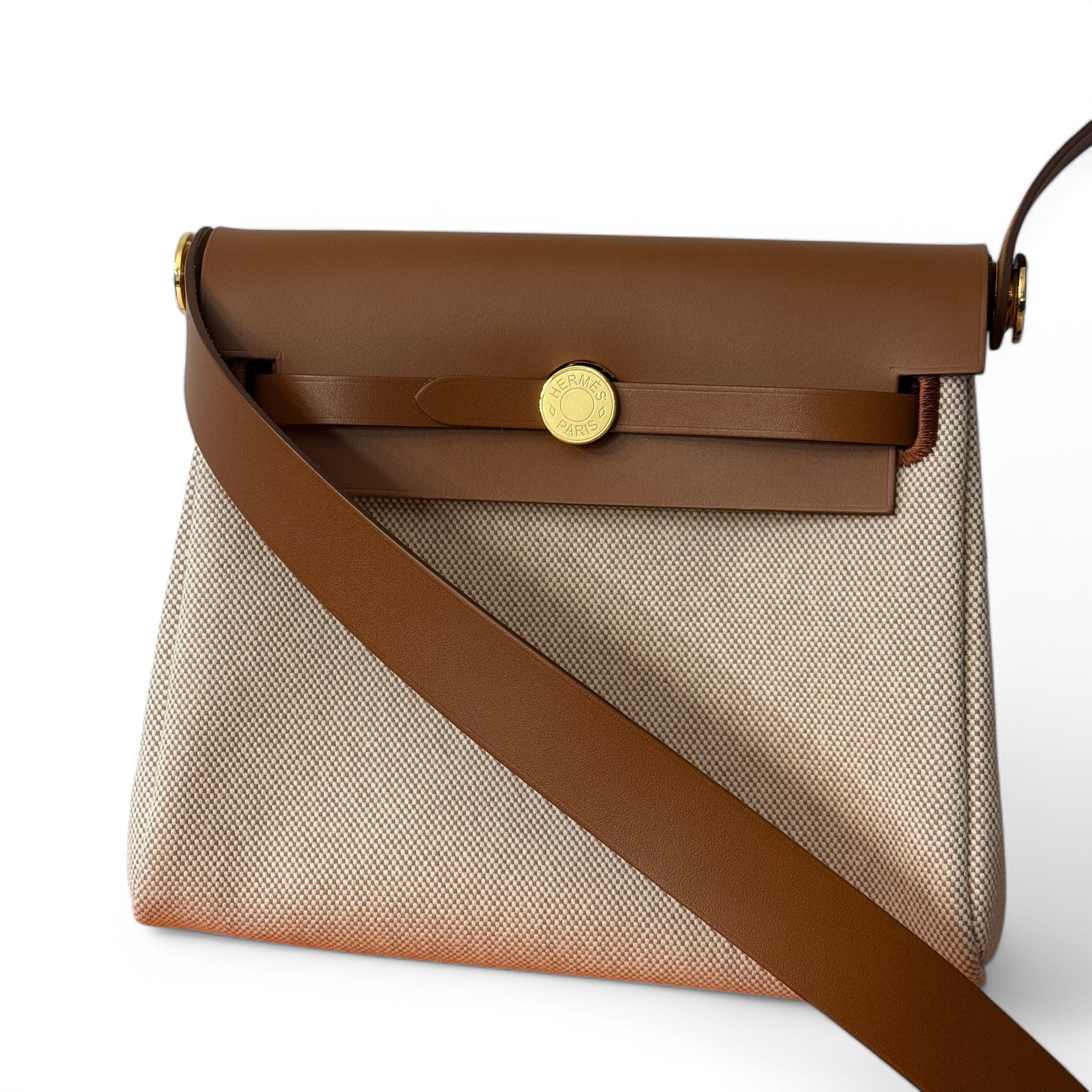 Hermès - Mini Herbag écru-fauve