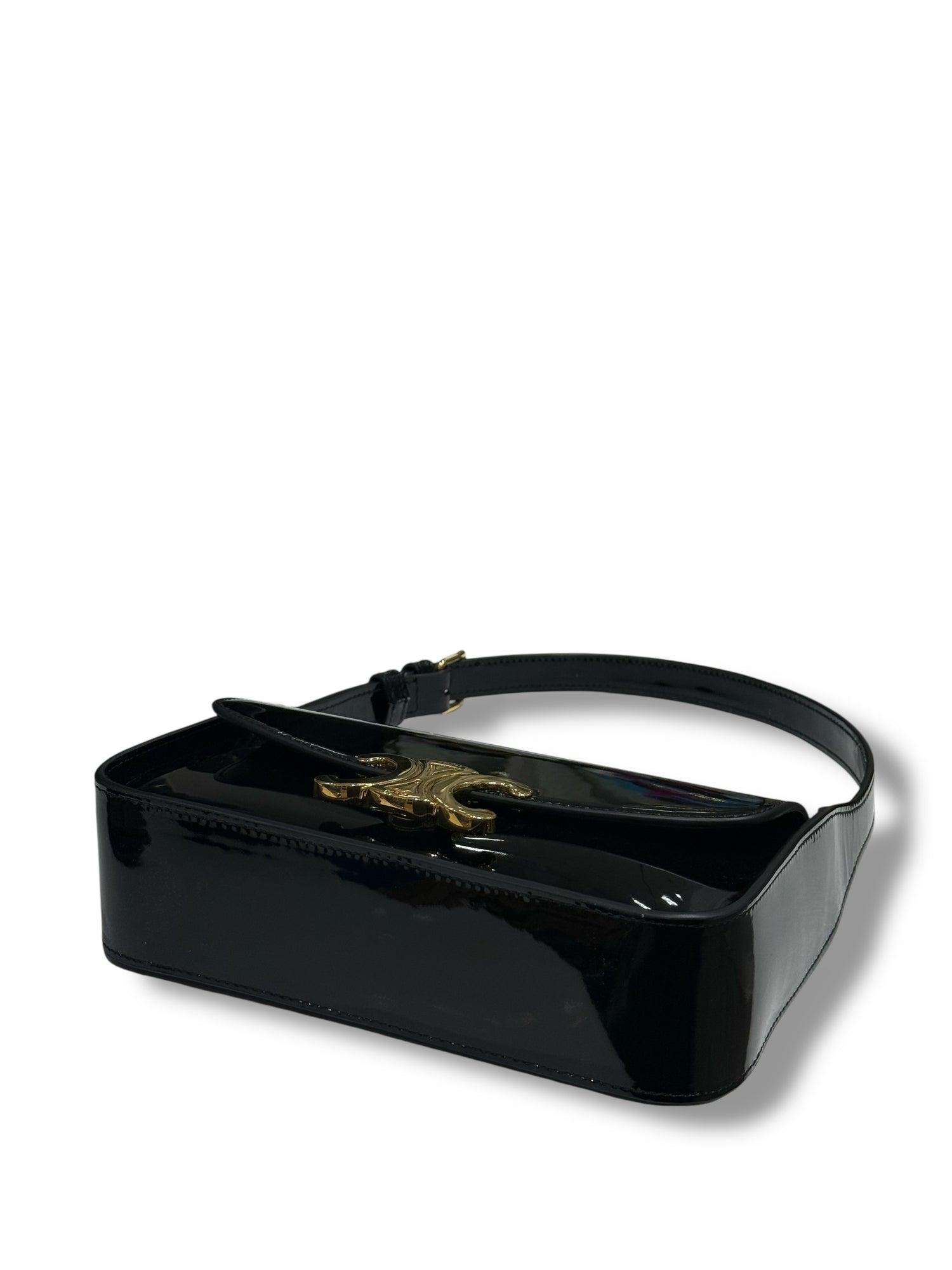 Celine - Sac Terence cuir vernis noir