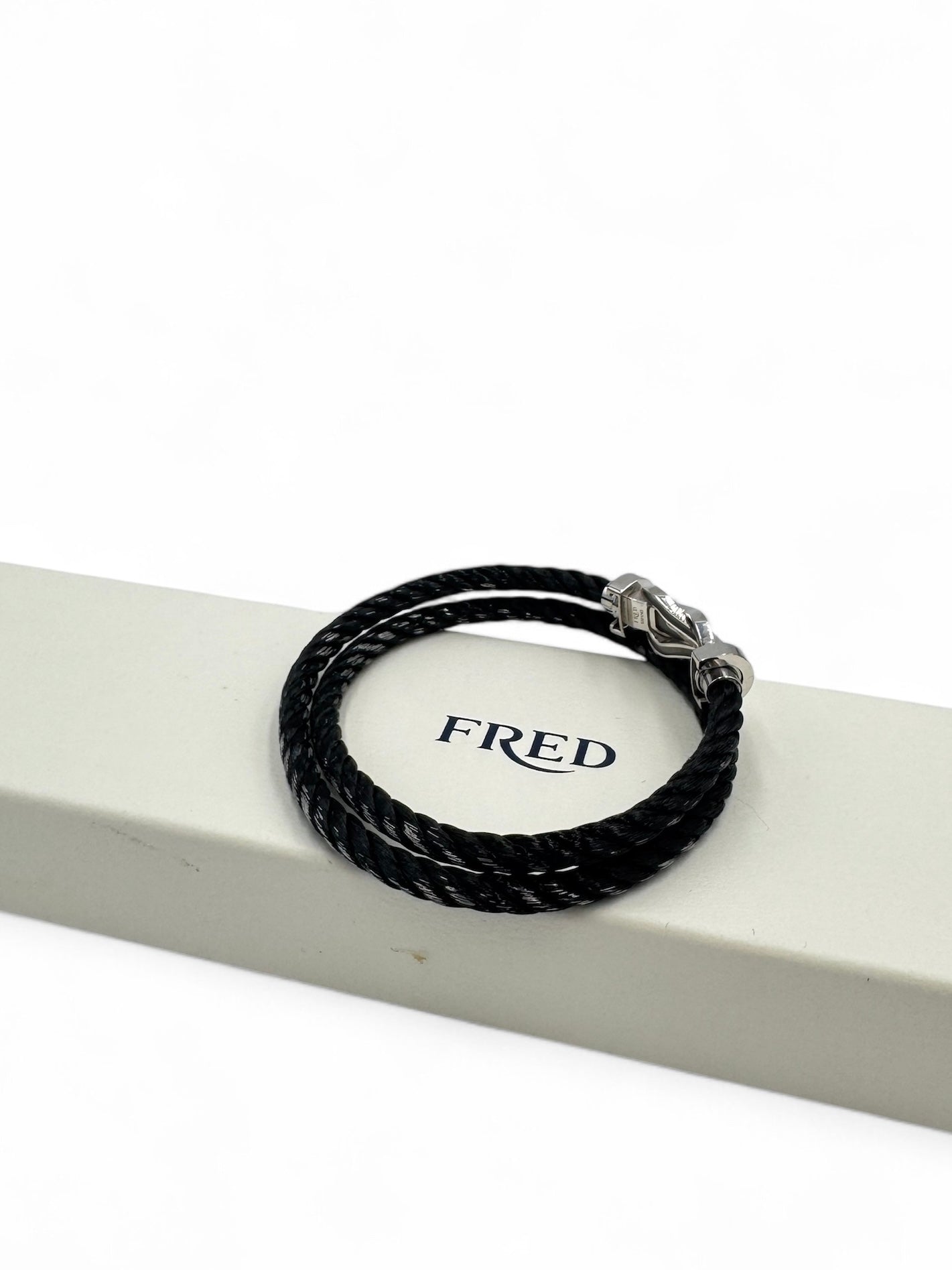 Fred - Bracelet double tour noir T17