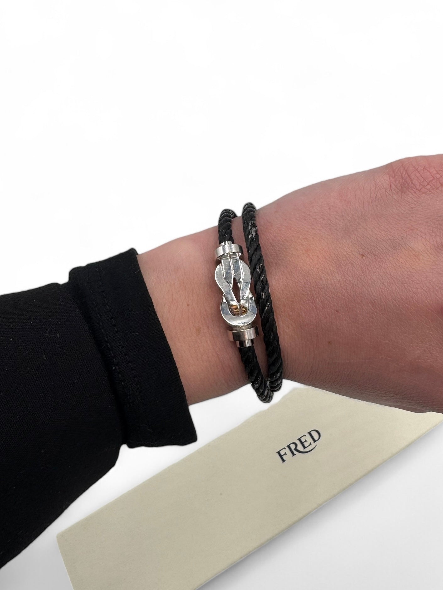 Fred - Bracelet double tour noir T17