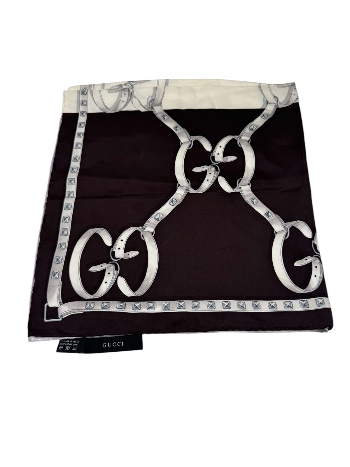 Gucci - Foulard in seta motivo equestre