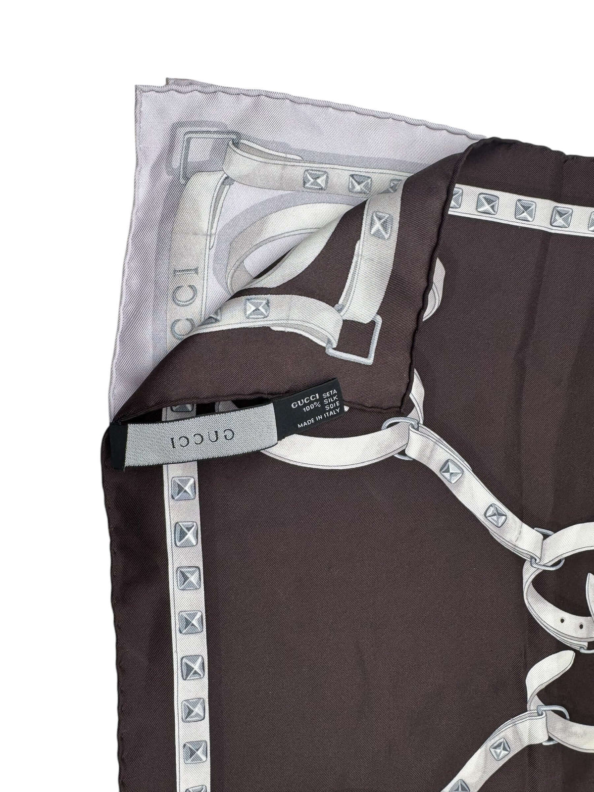 Gucci - Foulard in seta motivo equestre