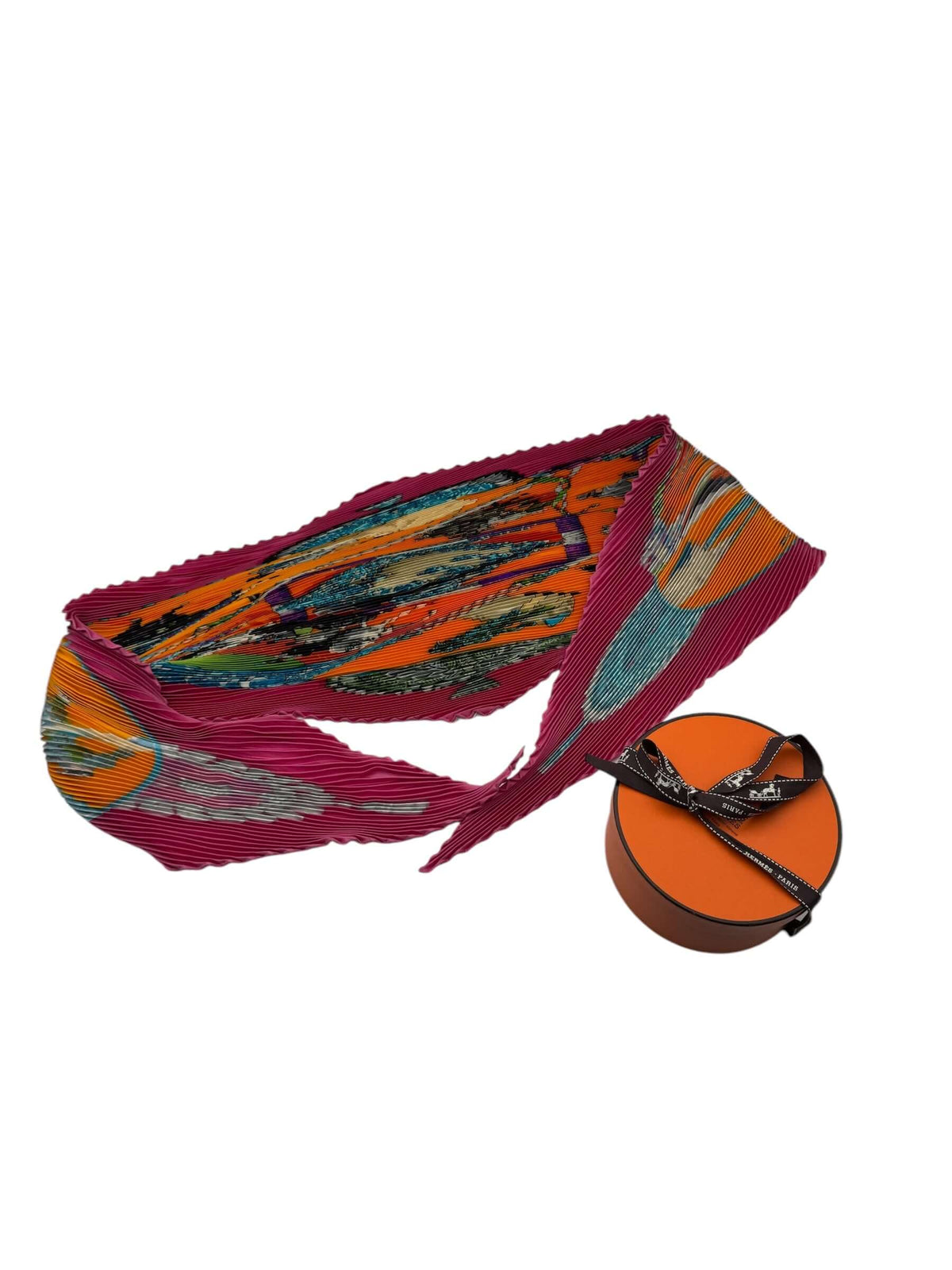 Hermès - Plissierter Seidenschal