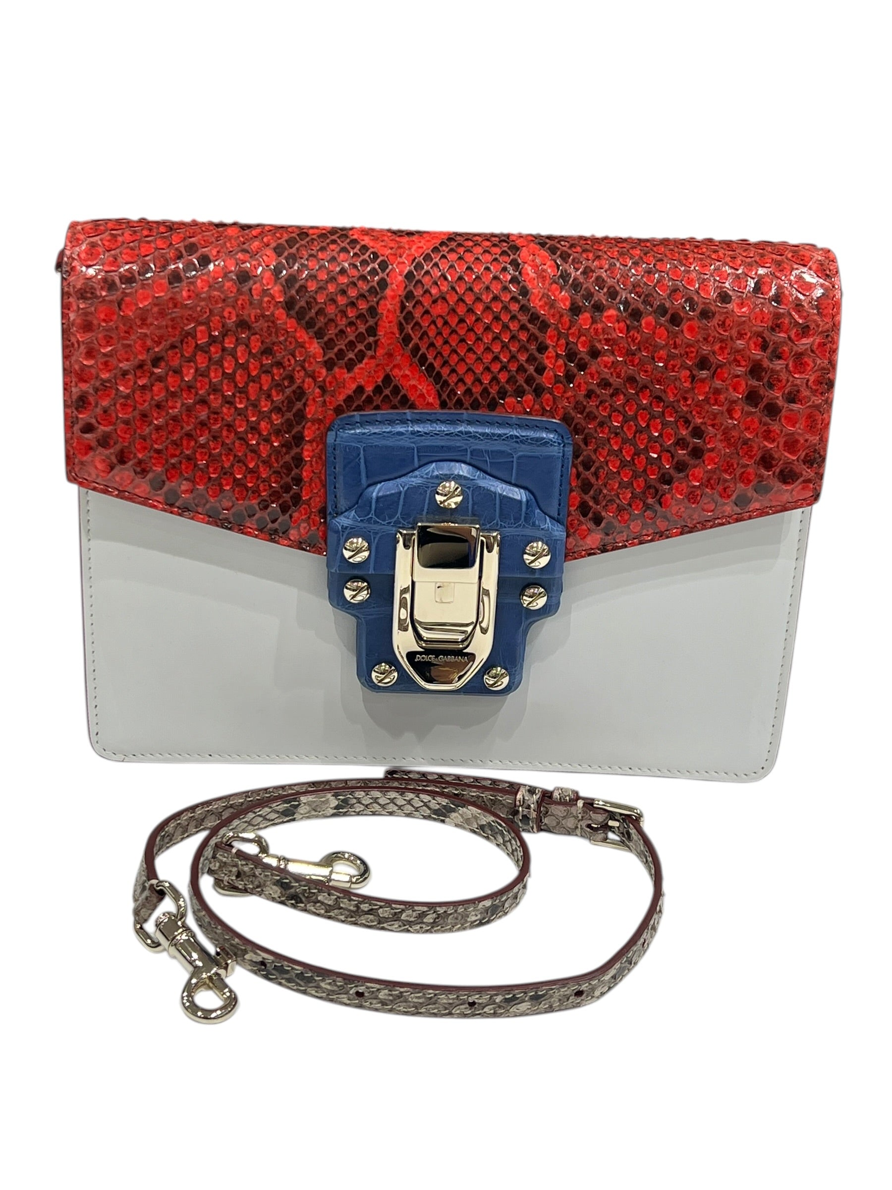 Dolce Gabbana - sac lucia bleu blanc rouge