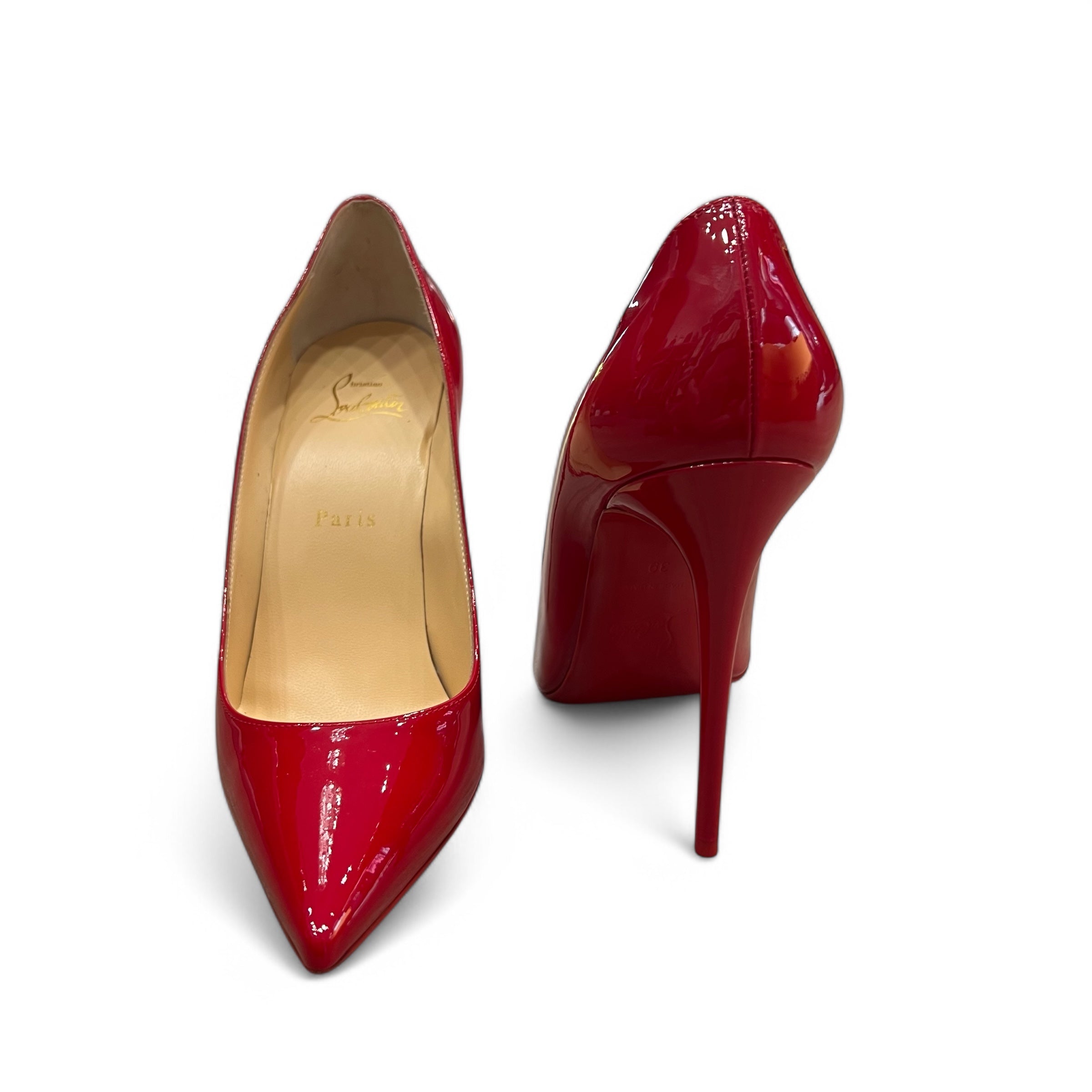 Louboutin - Escarpins rouge vernis
