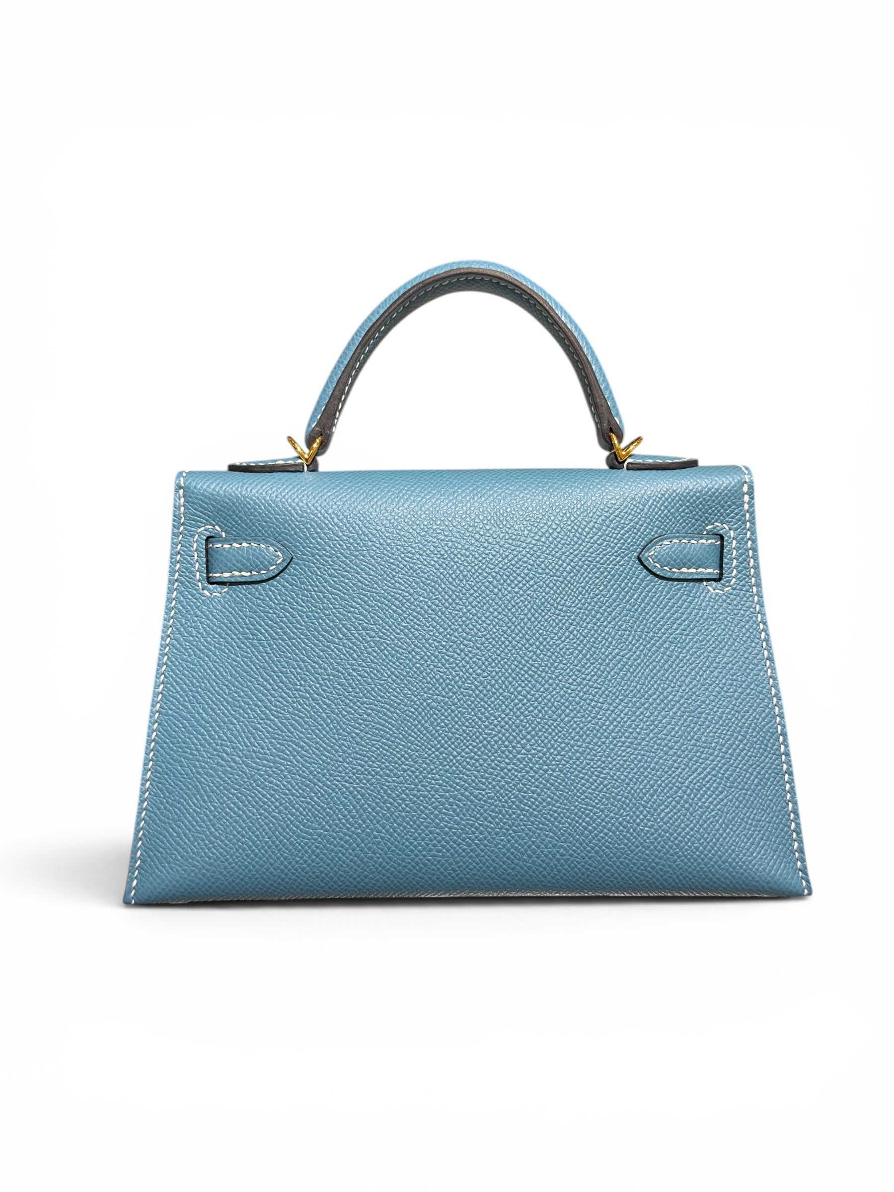 Hermès - Sac Mini Kelly Bleu Jeans