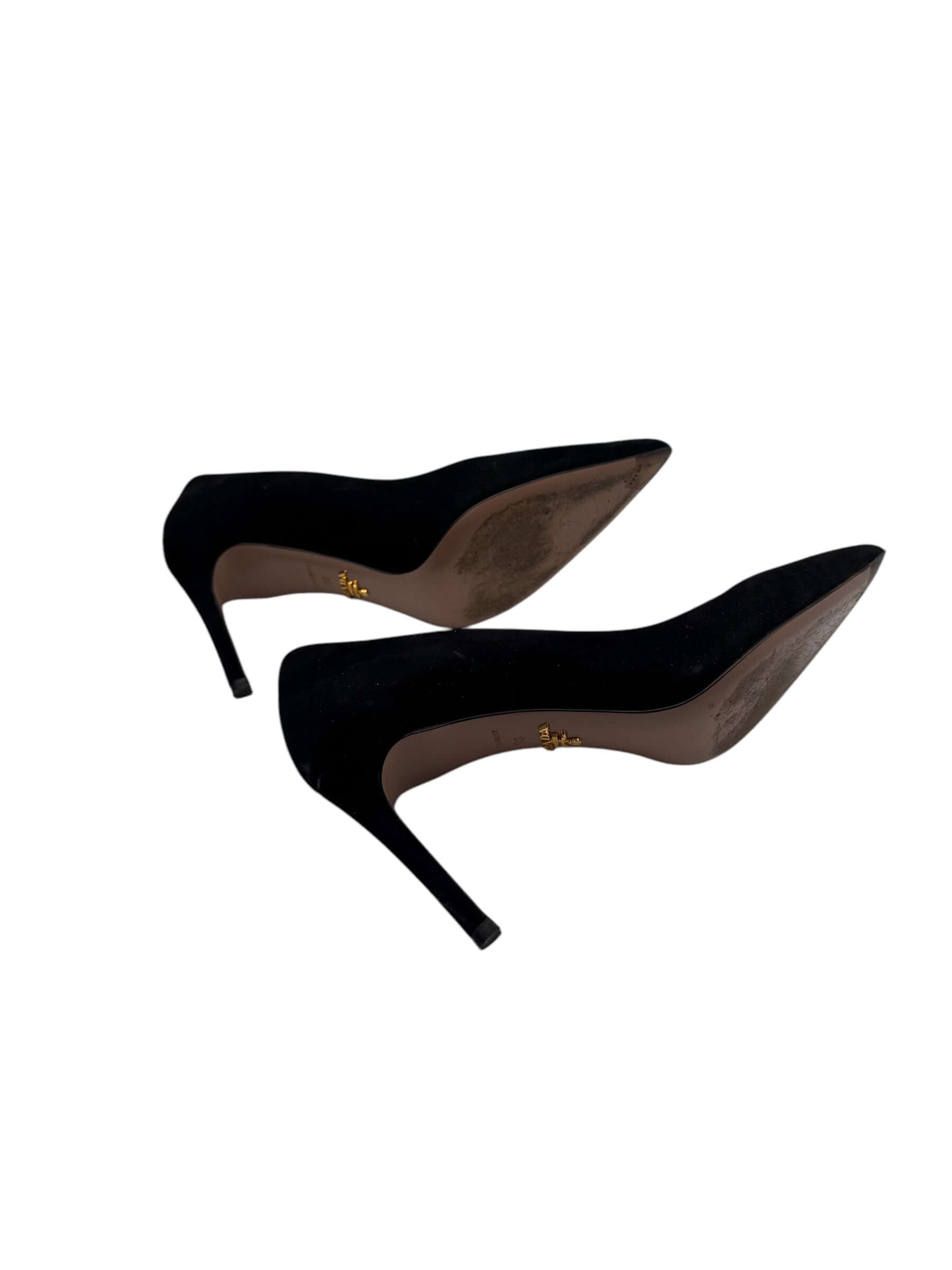 프라다 - 검은색 에스카르핀 T38