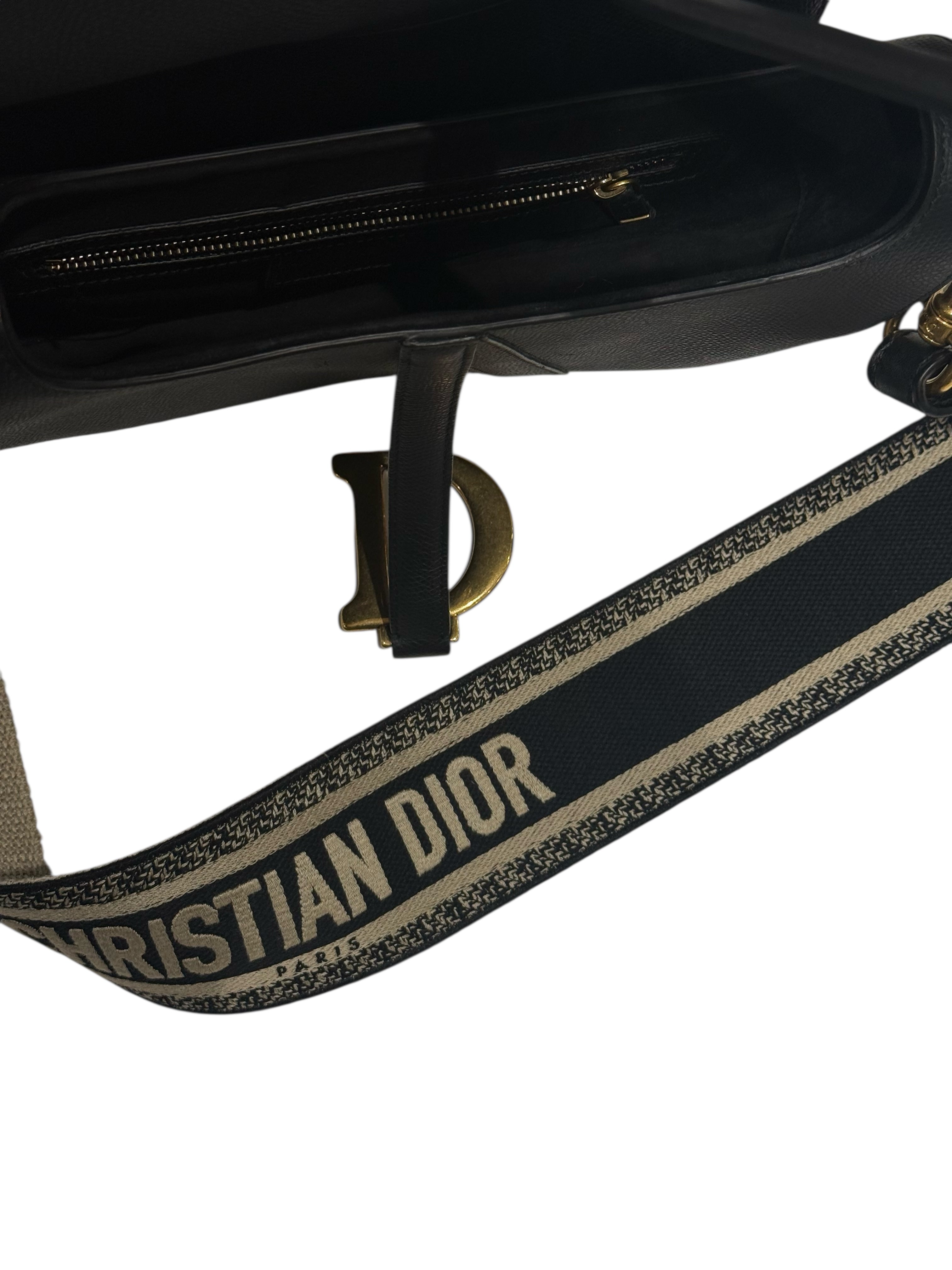 Dior - Sac Saddle à bandoulière noir