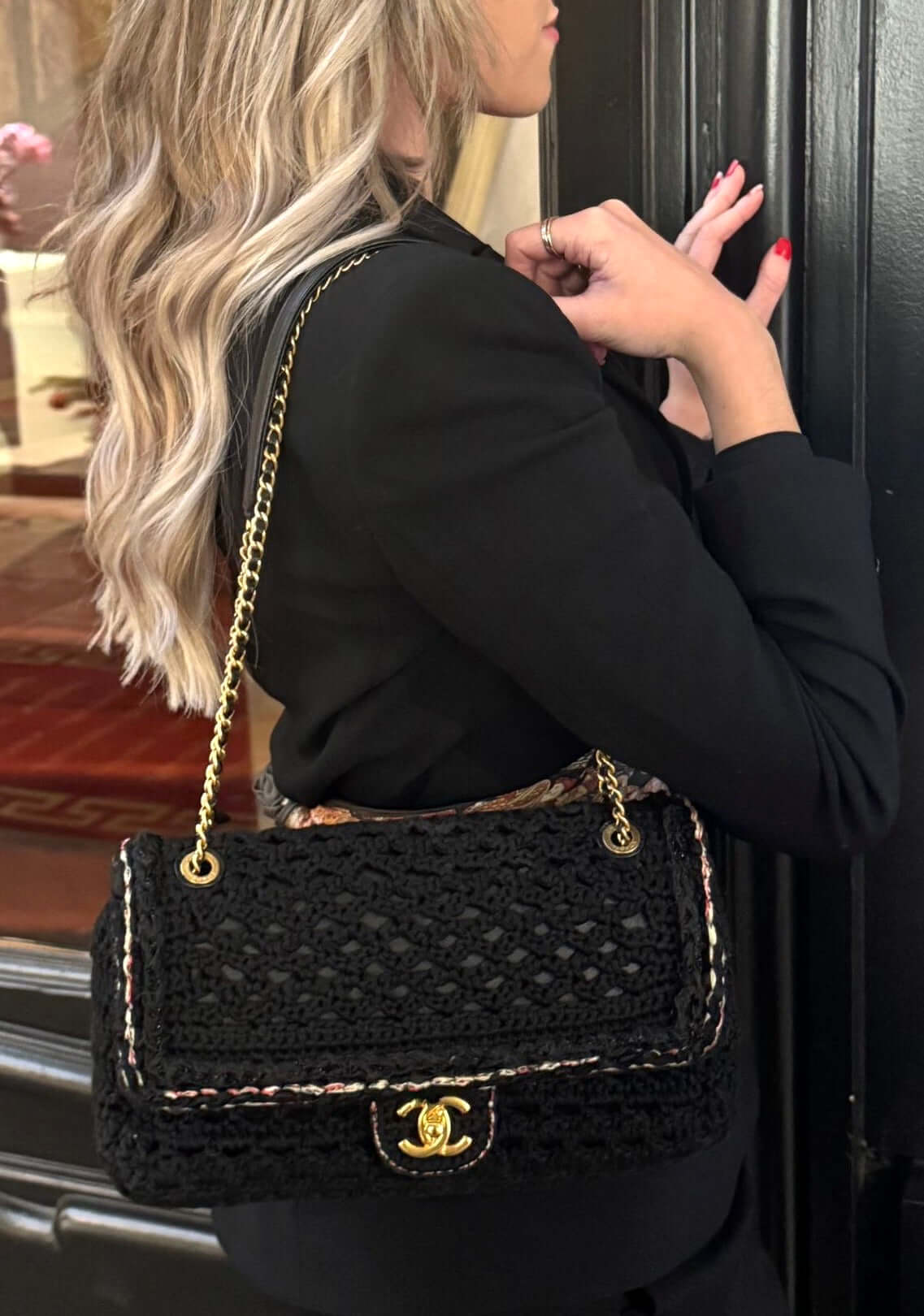 Chanel - Schwarze Häkeltasche
